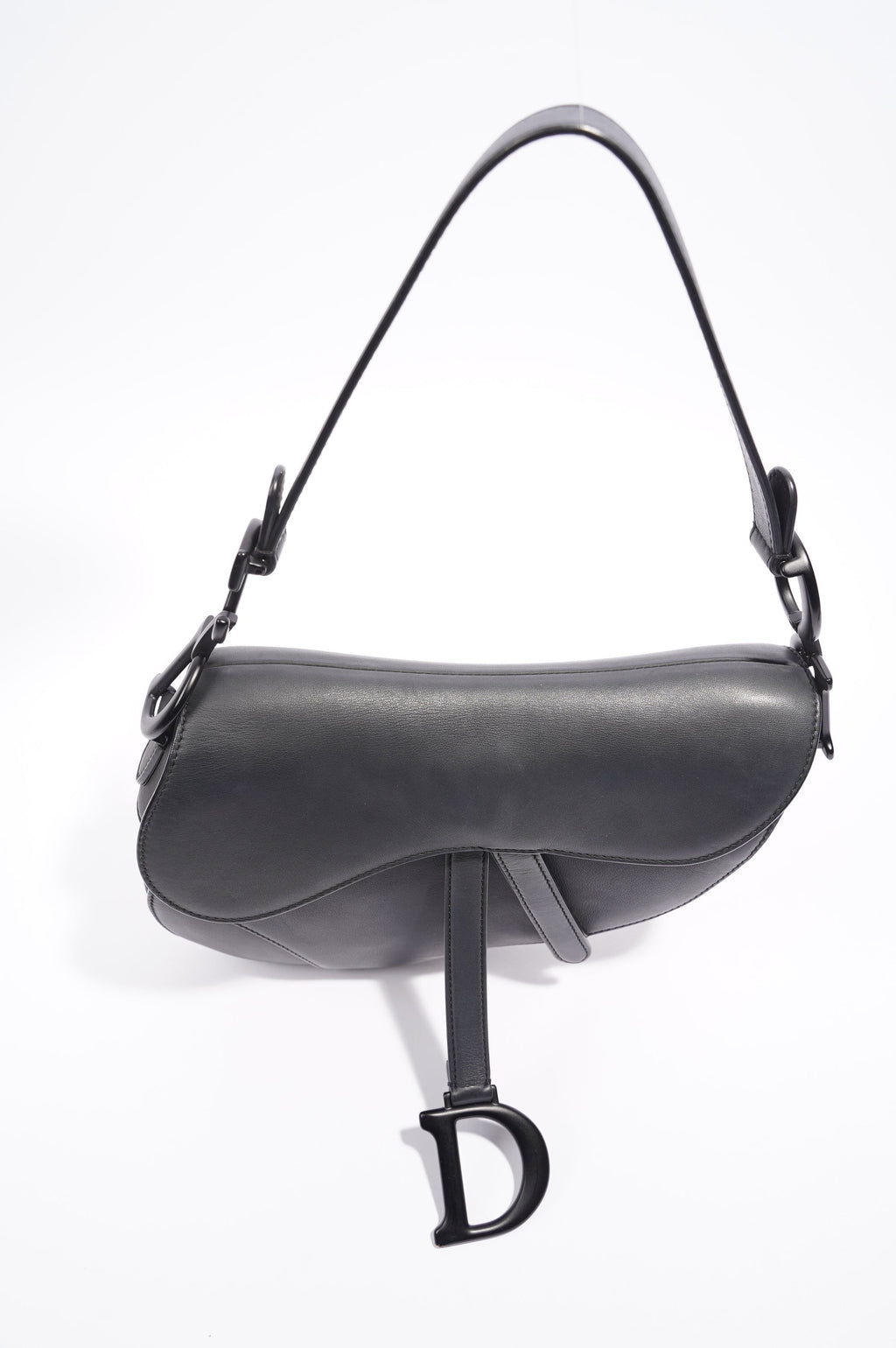 Christian Dior Saddle Bag Black Leather