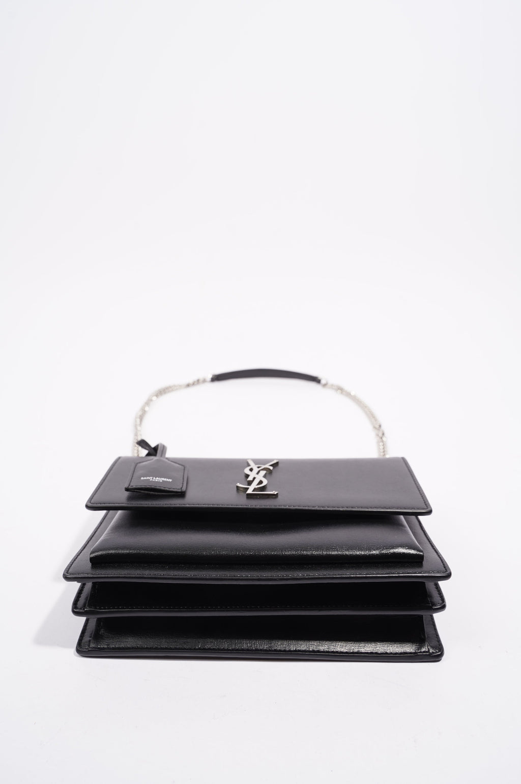 Saint Laurent Womens Sunset Chain Bag Black Medium