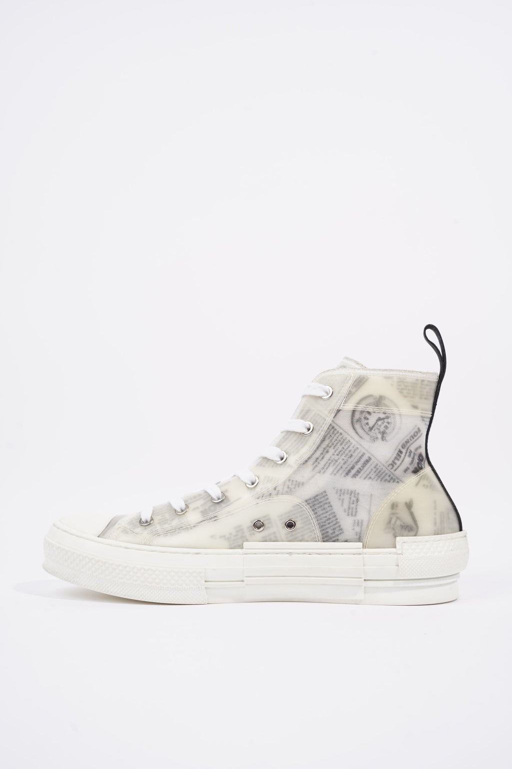 Christian Dior Men B23 White / Black Paper Print EU 41.5 / UK 7.5
