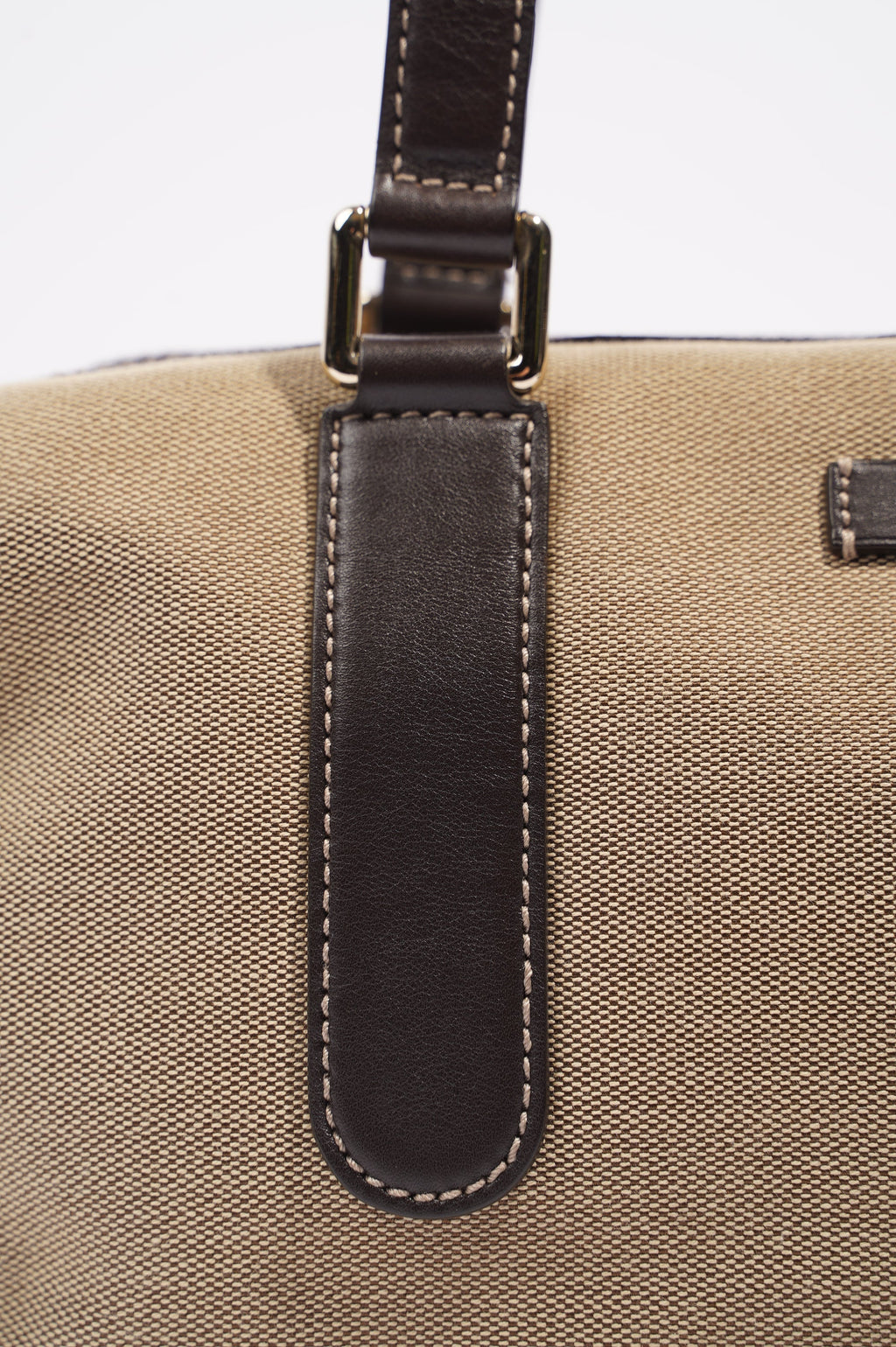 Gucci Canvas Boston Bag Beige / Brown