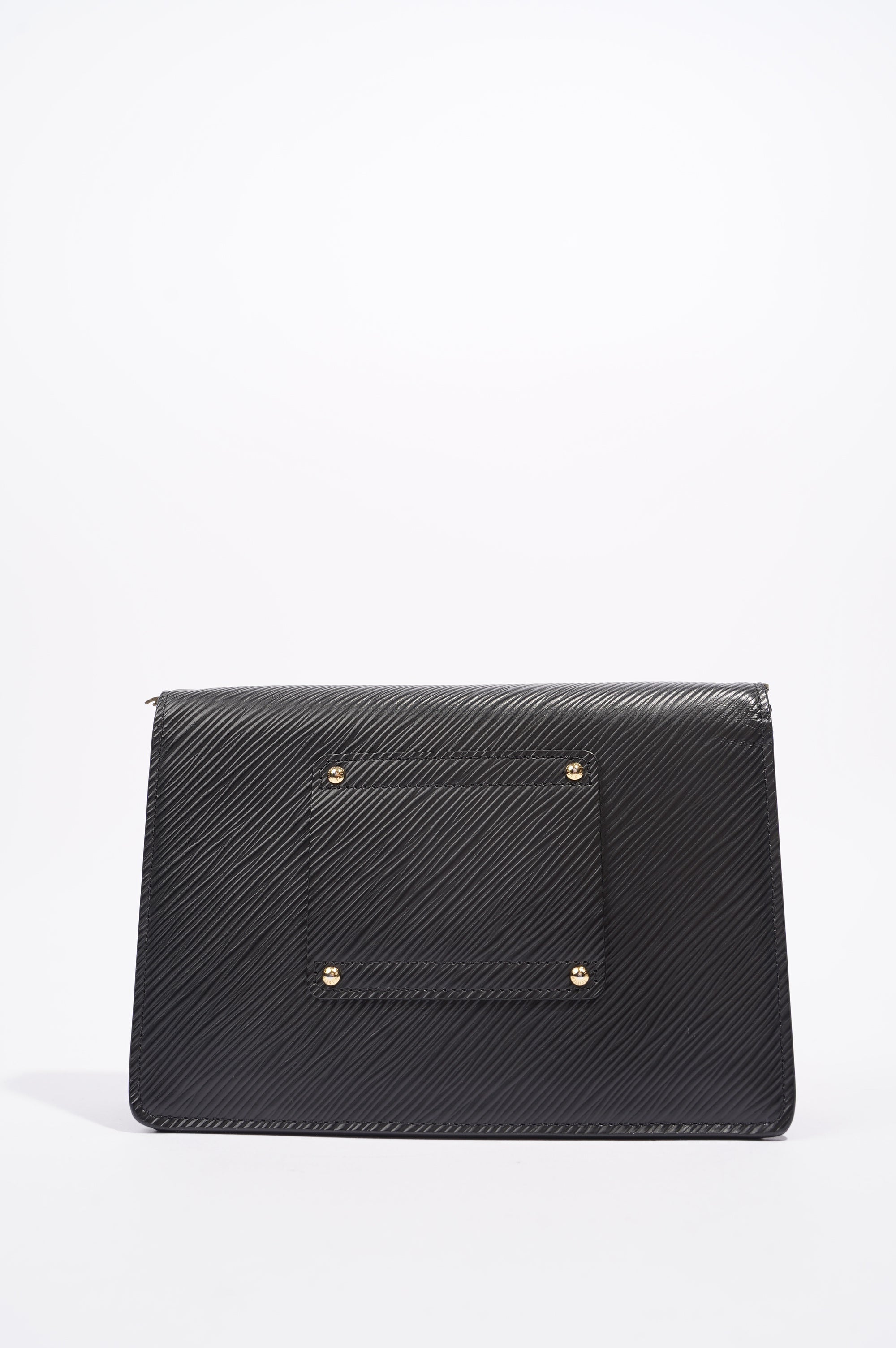 Louis Vuitton Womens Twist Chain Pouch Black Epi Leather