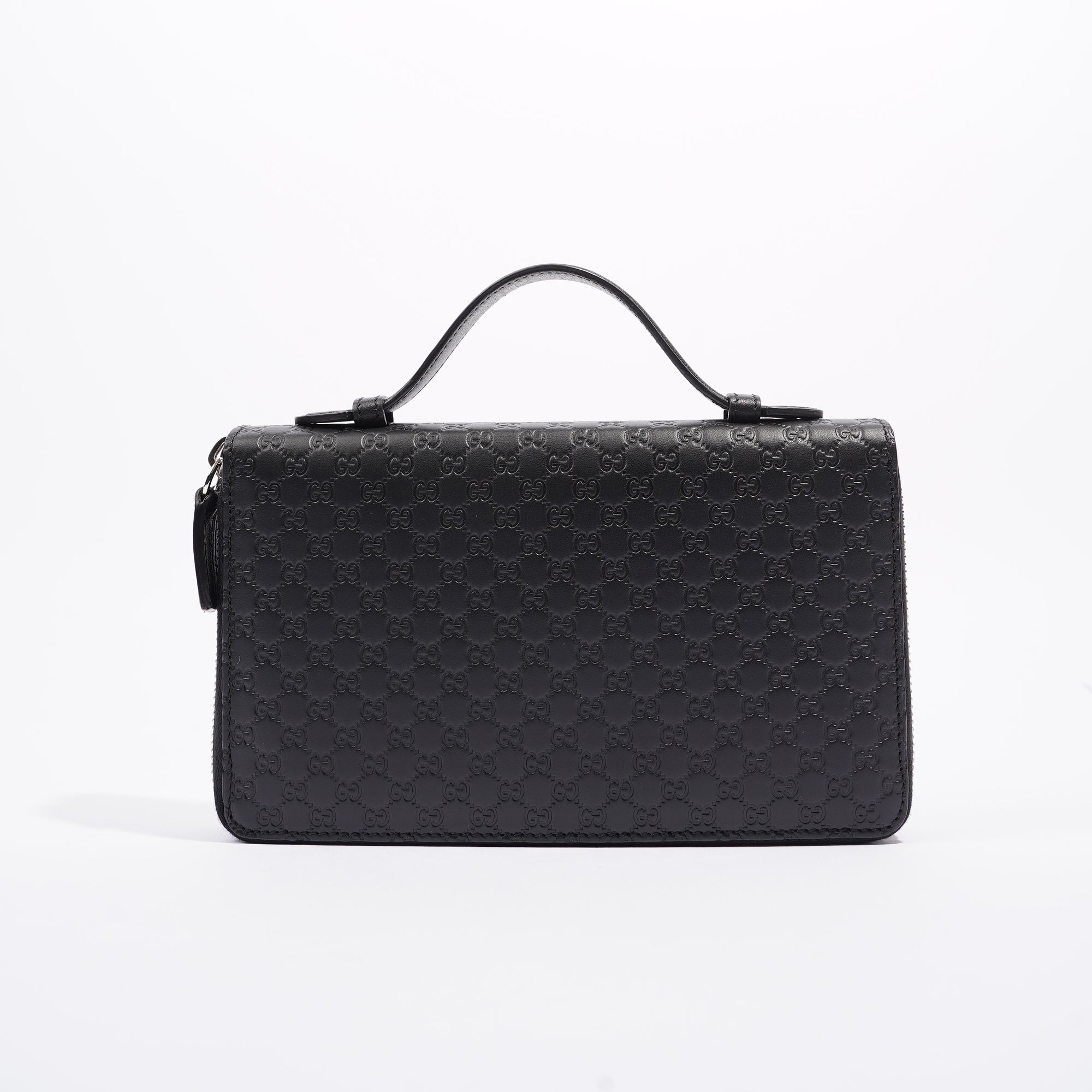 Gucci Mens Microssima Zipper Wallet Black