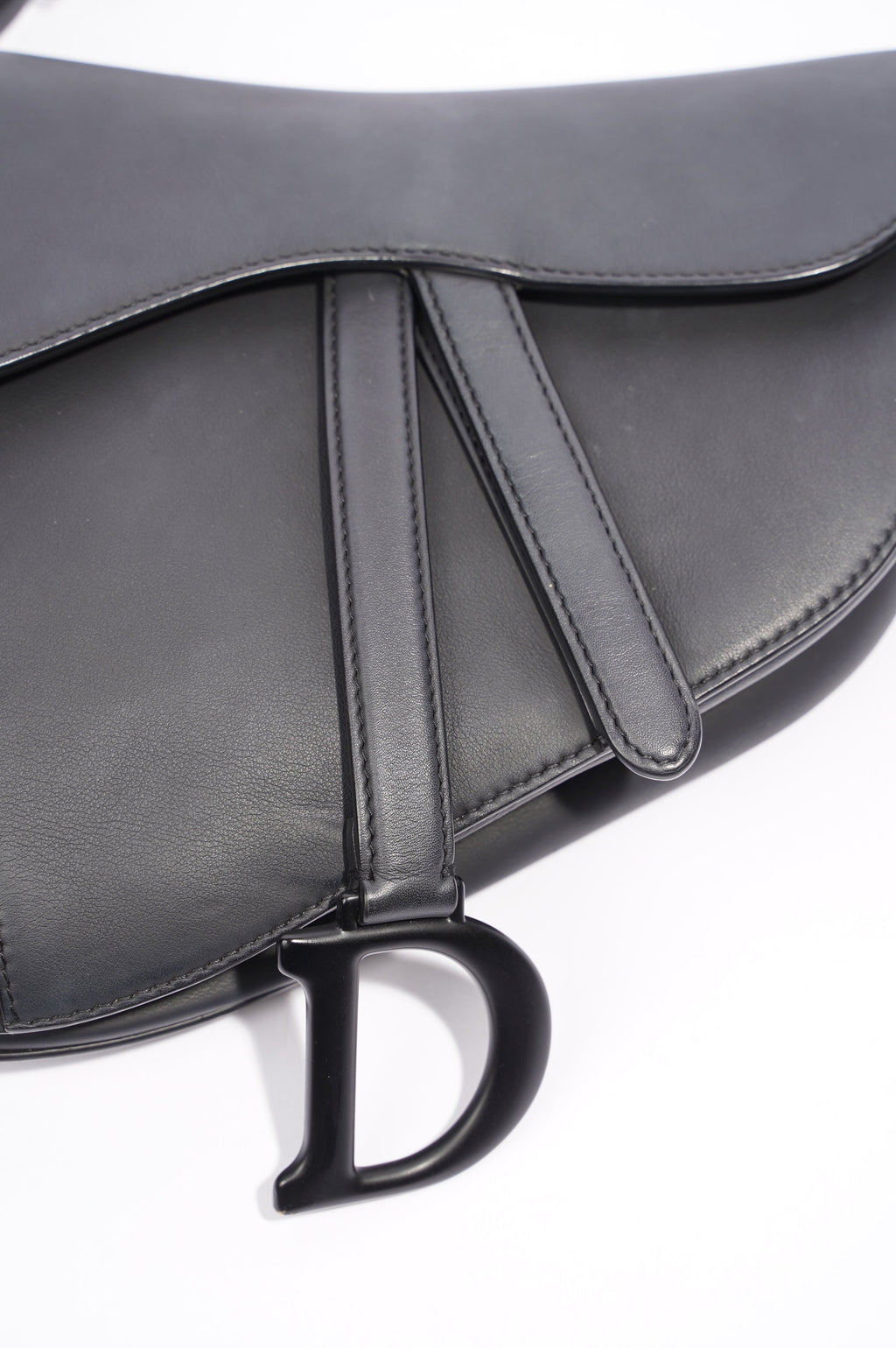 Christian Dior Saddle Bag Black Leather