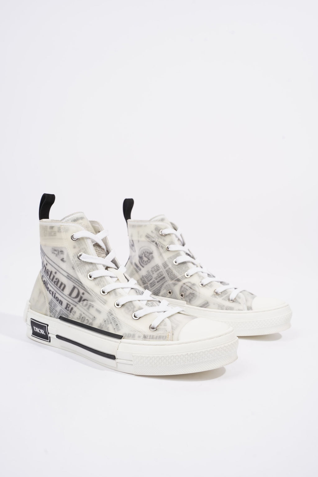Christian Dior Men B23 White / Black Paper Print EU 41.5 / UK 7.5