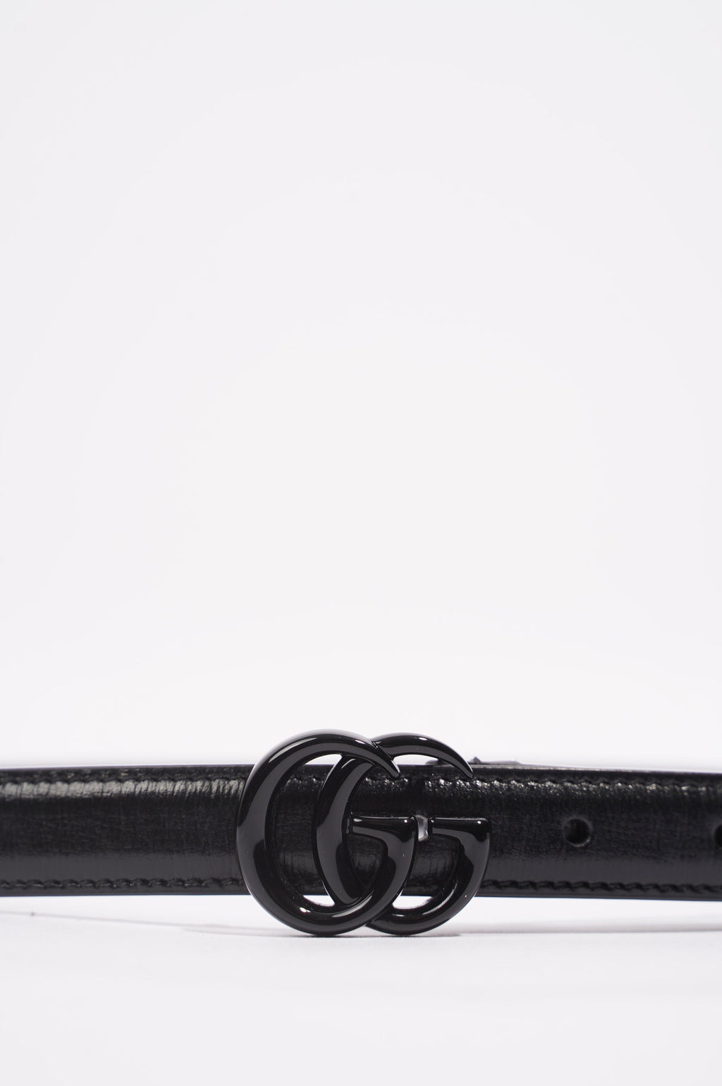 Gucci Womens Marmont Skinny Belt Black 95cm - 38"