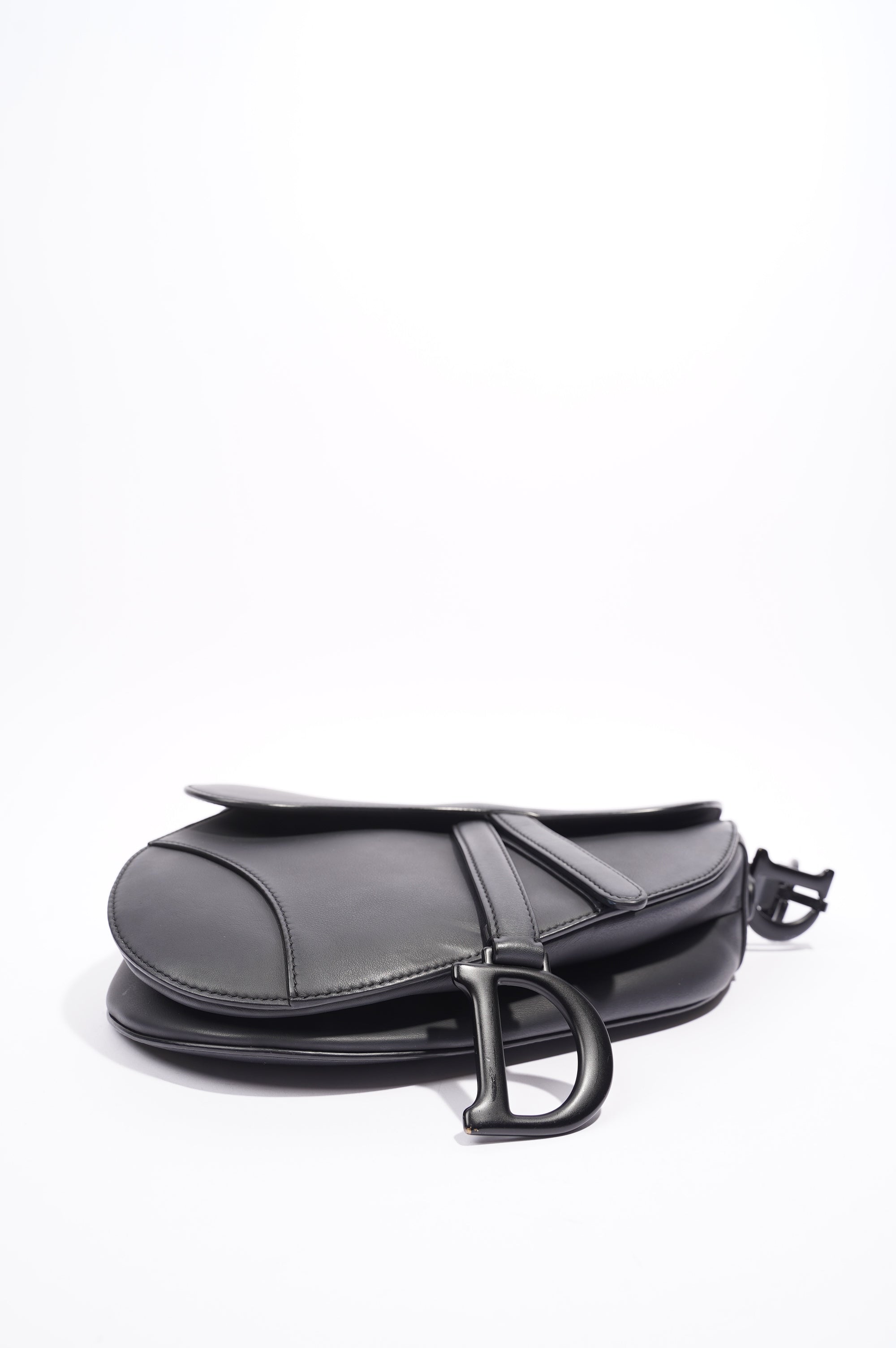 Christian Dior Saddle Bag Black Leather
