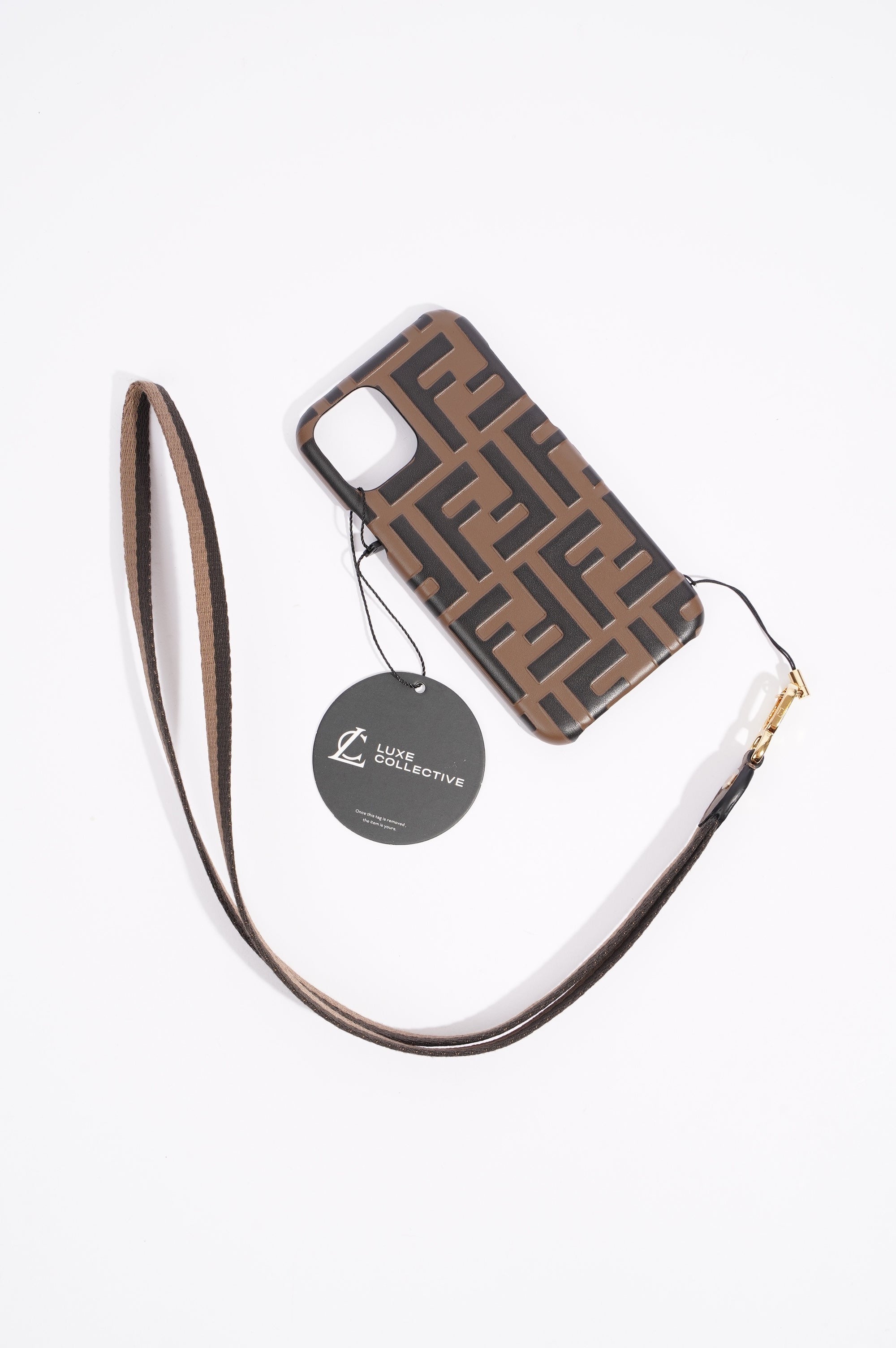 Fendi Womens Iphone 11 Pro Case Monogram Acetate