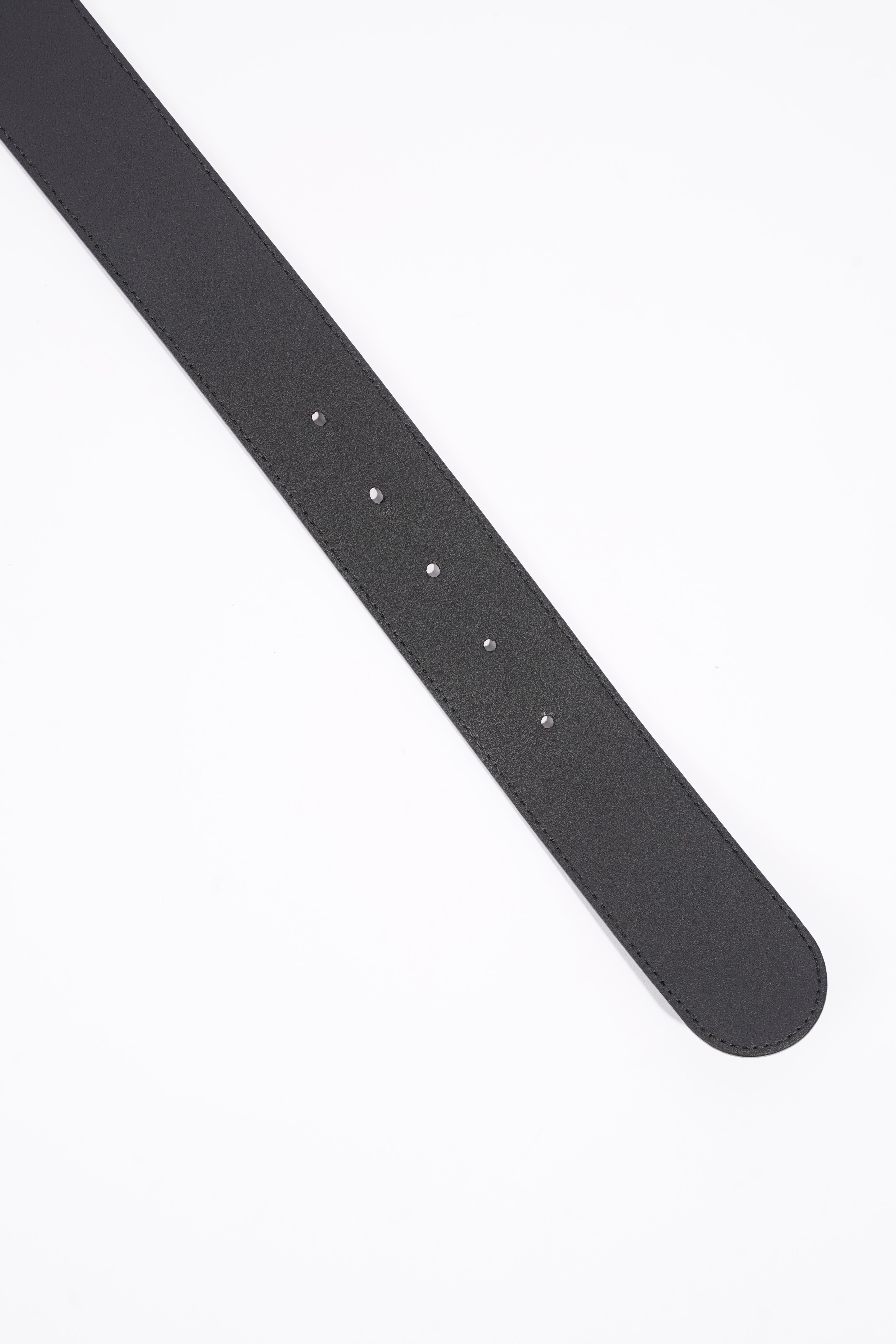 Gucci Mens Interlocking Belt Black Guccissima 95cm - 38"