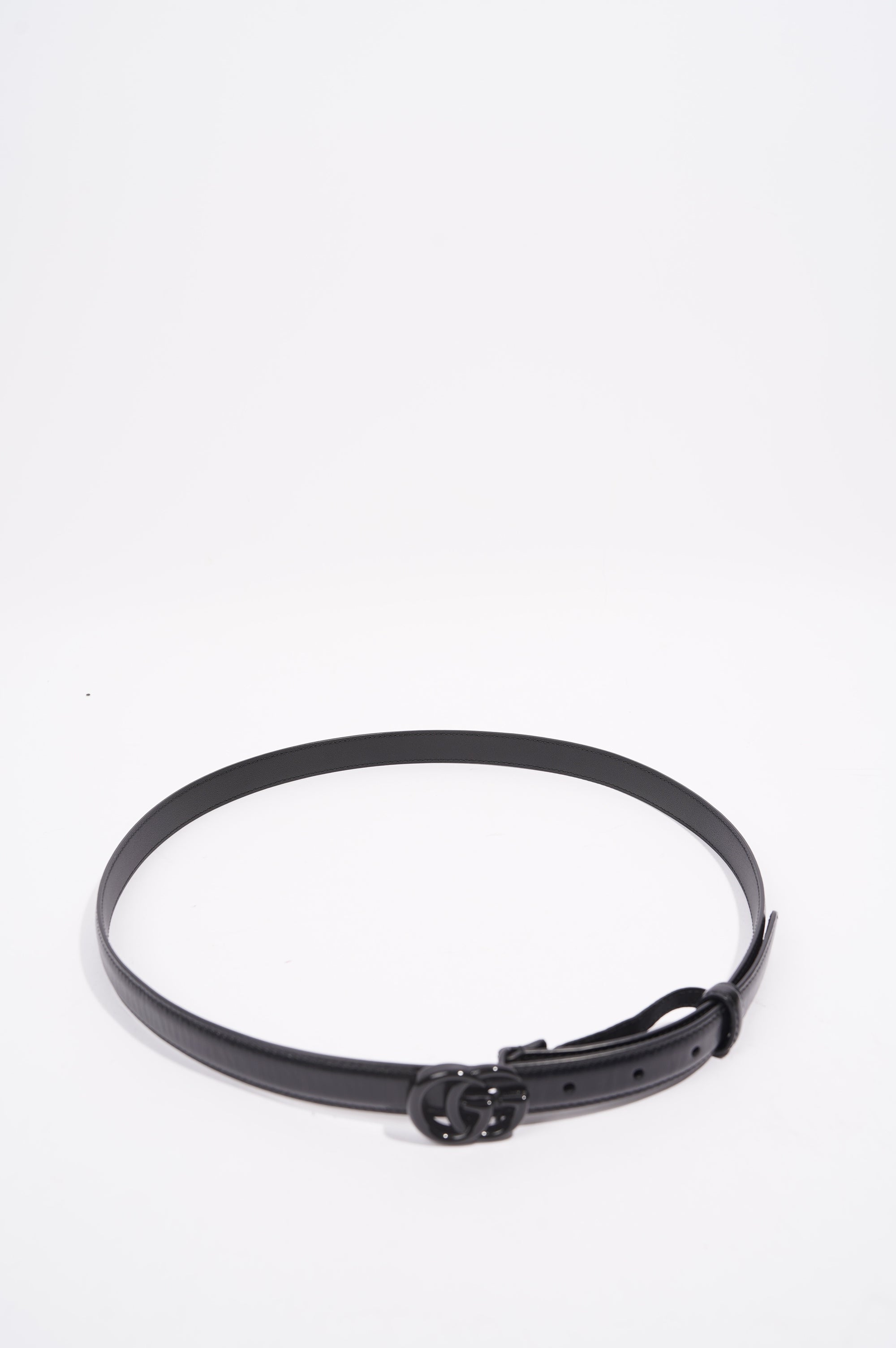 Gucci Womens Marmont Skinny Belt Black 95cm - 38"