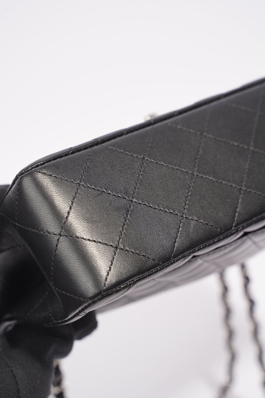 Chanel Lambskin Classic Double Flap Black Leather Small