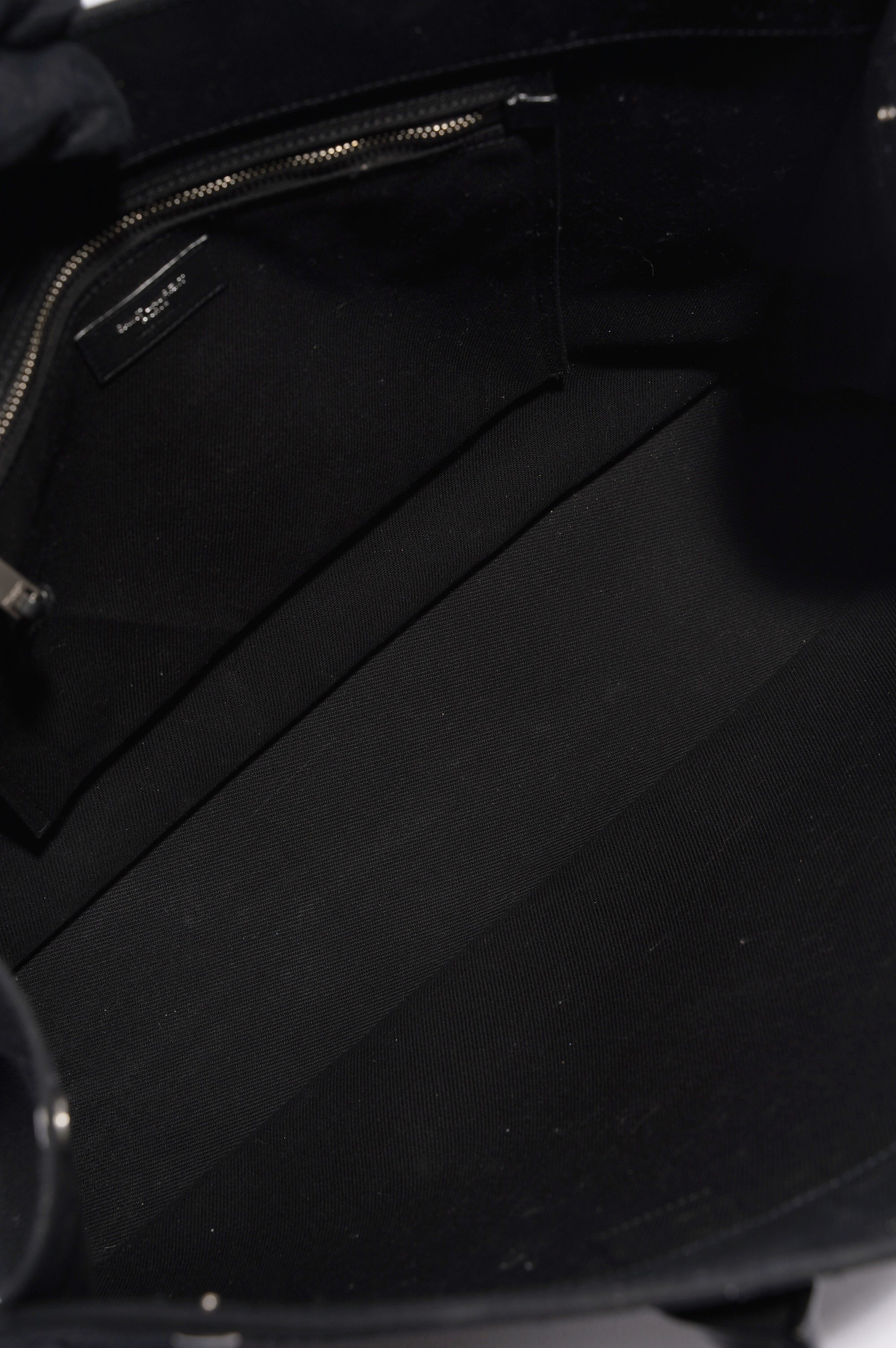Saint Laurent Womens Rive Gauche Tote Black / White Large