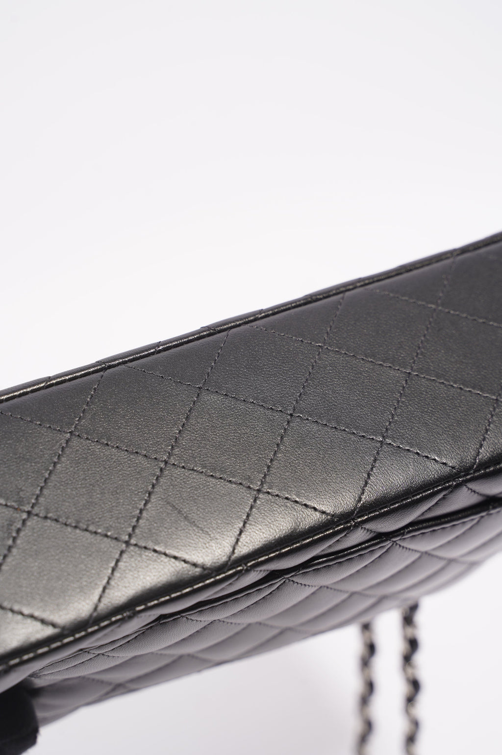 Chanel Lambskin Classic Double Flap Black Leather Small