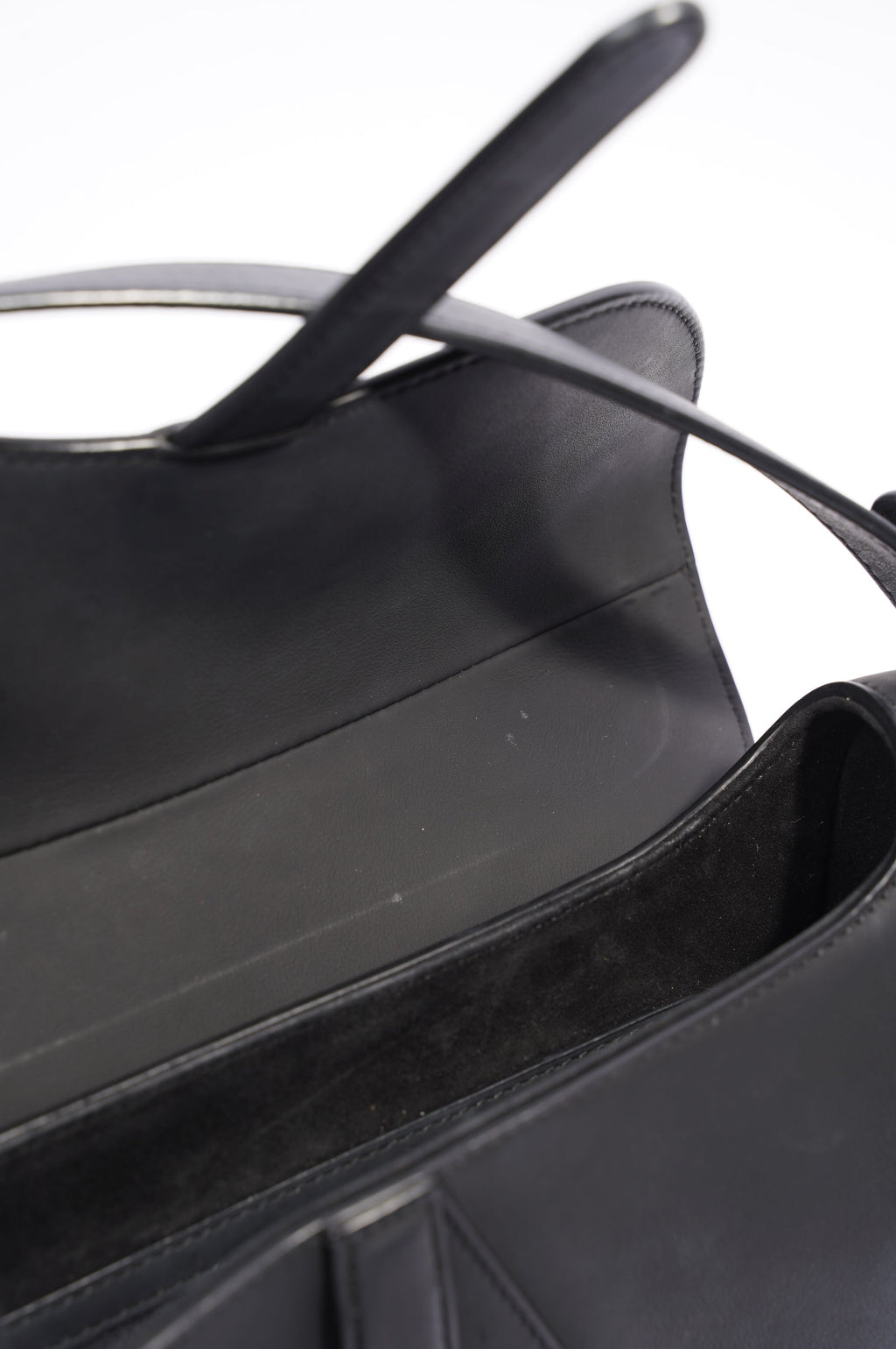Christian Dior Saddle Bag Black Leather