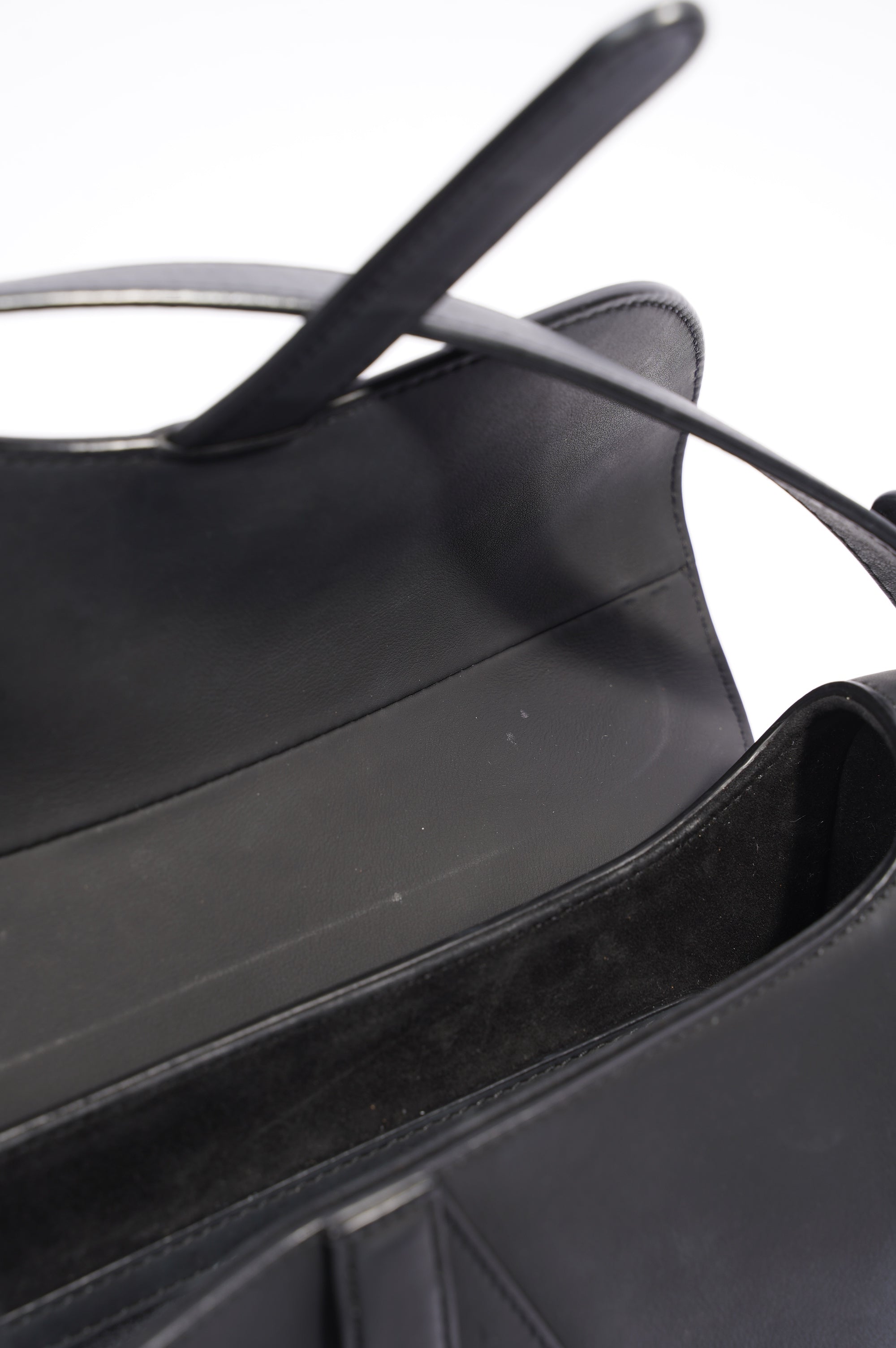 Christian Dior Saddle Bag Black Leather