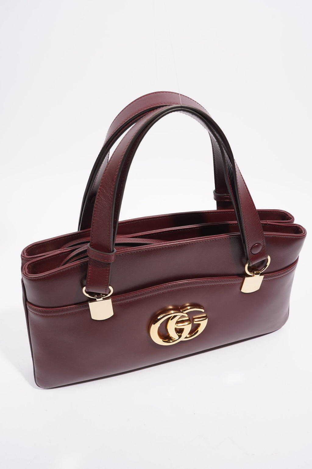Gucci Womens Arli Shoulder Bag Red Leather Large