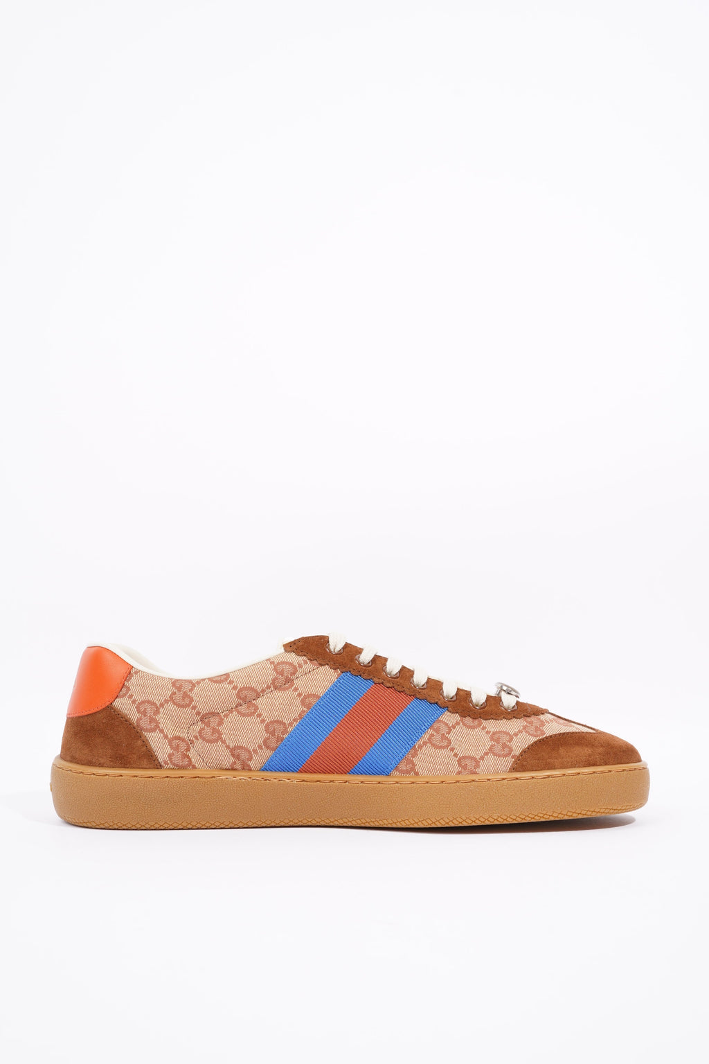 Gucci Mens Low Top Brick Red / Beige EU 44 / UK 10