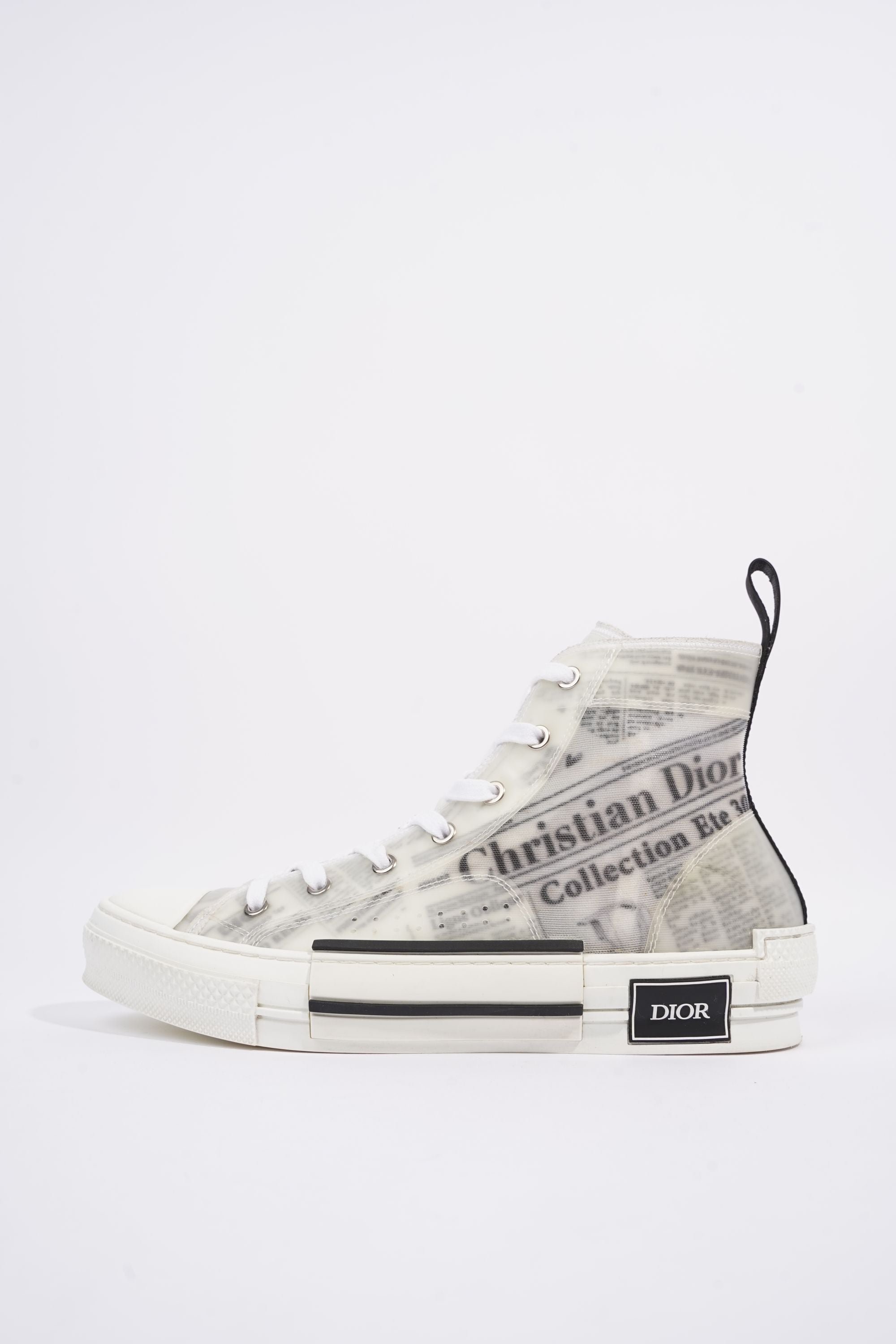 Christian Dior Men B23 White / Black Paper Print EU 41.5 / UK 7.5