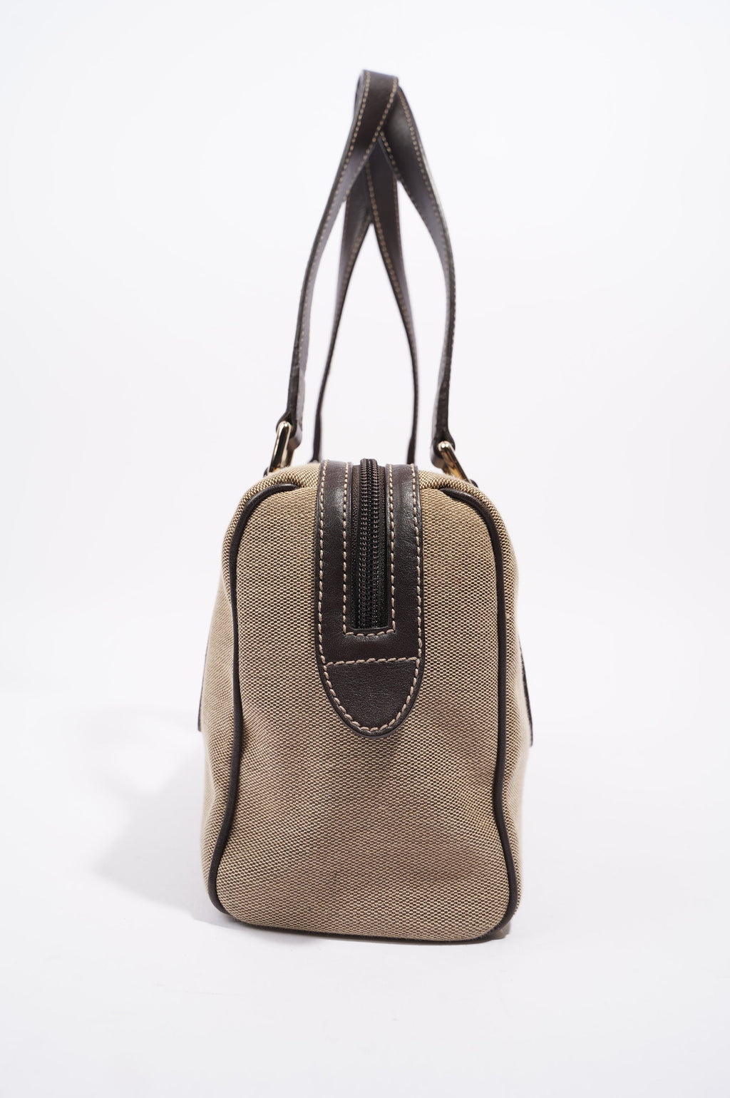 Gucci Canvas Boston Bag Beige / Brown