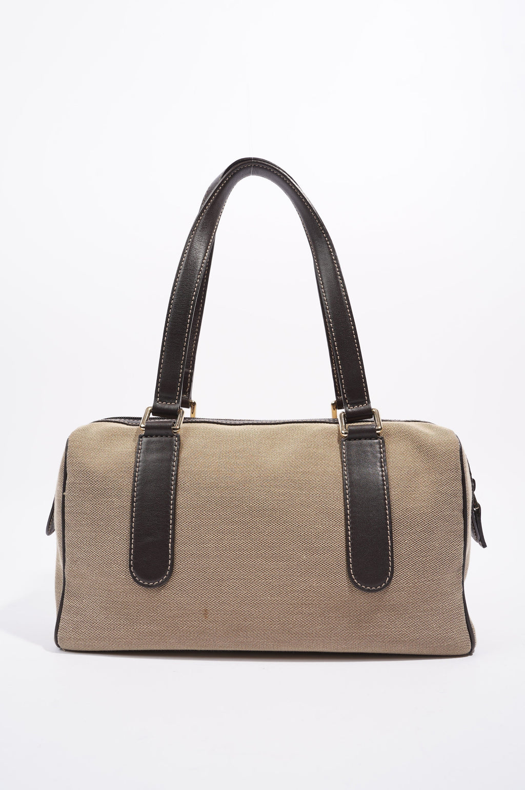 Gucci Canvas Boston Bag Beige / Brown