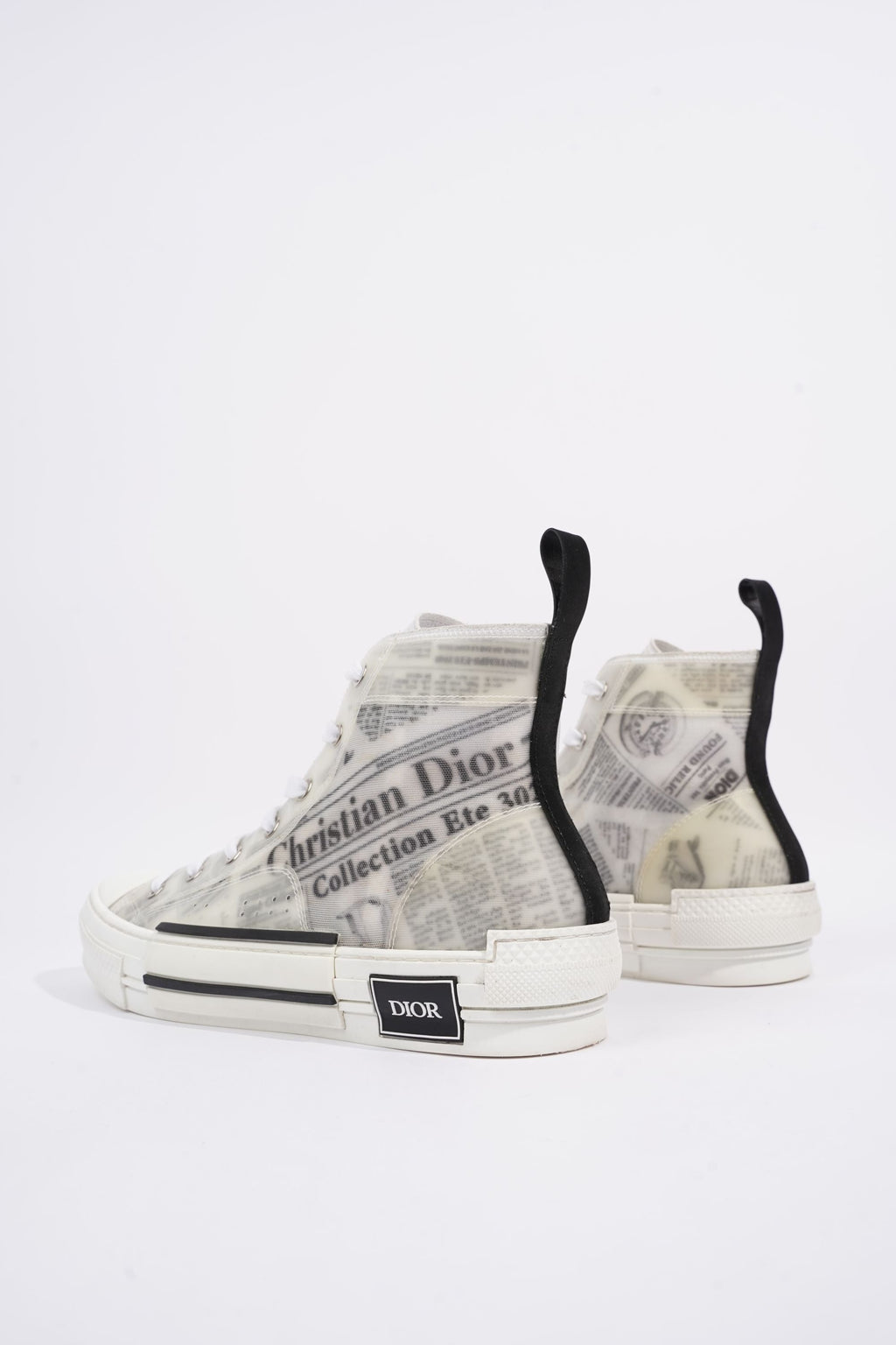 Christian Dior Men B23 White / Black Paper Print EU 41.5 / UK 7.5
