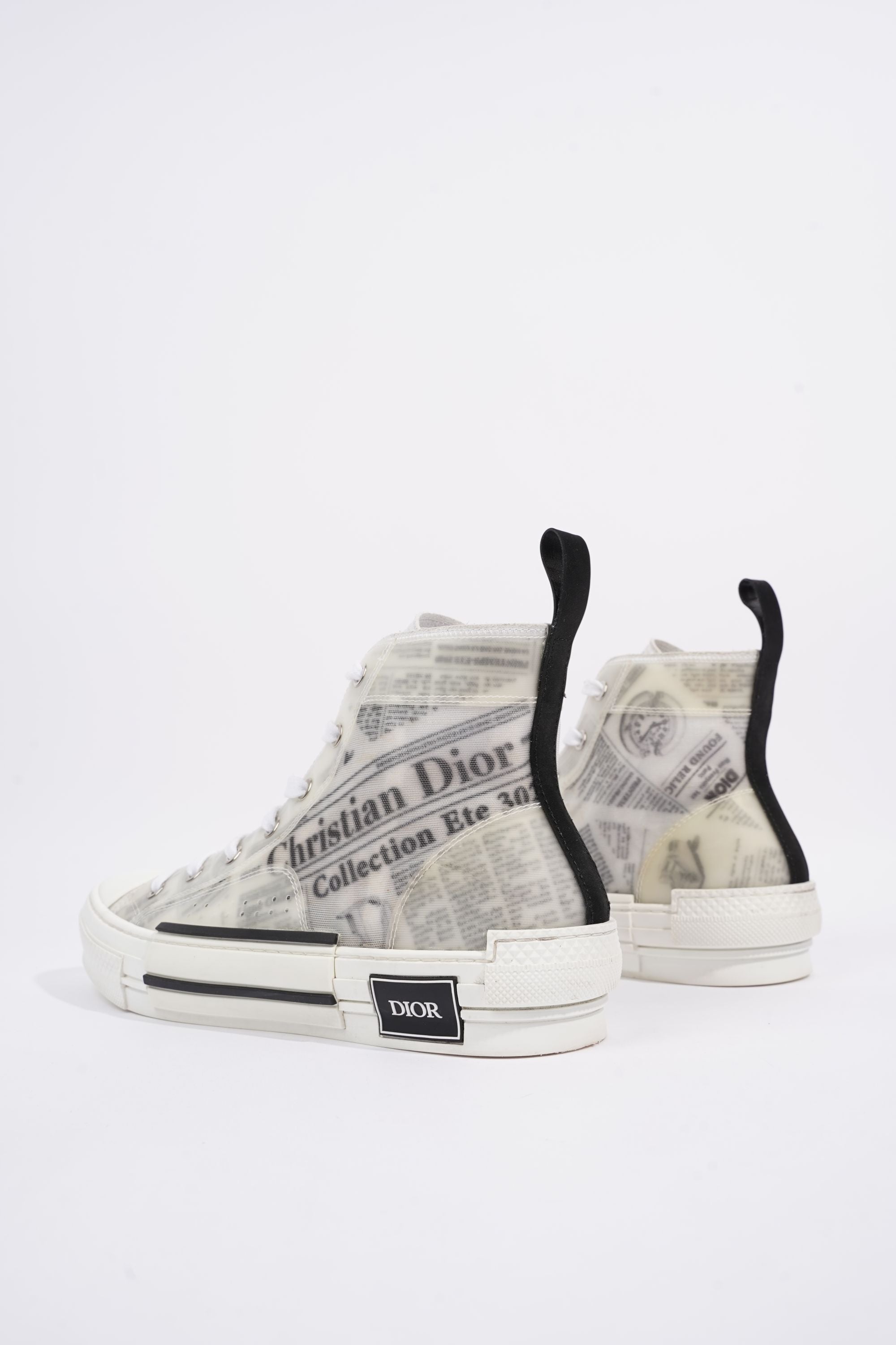 Christian Dior Men B23 White / Black Paper Print EU 41.5 / UK 7.5