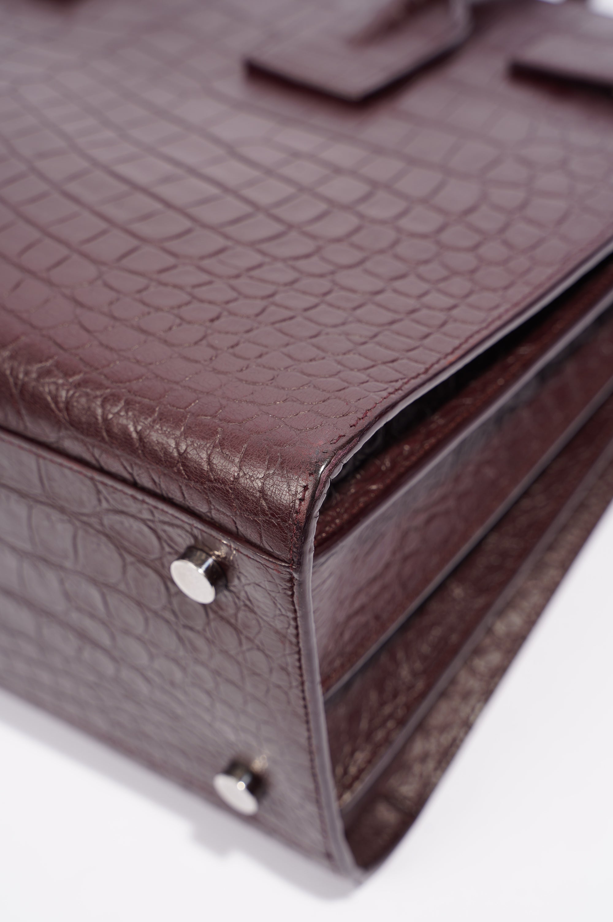 Saint Laurent Womens Sac De Jour Oxblood Small