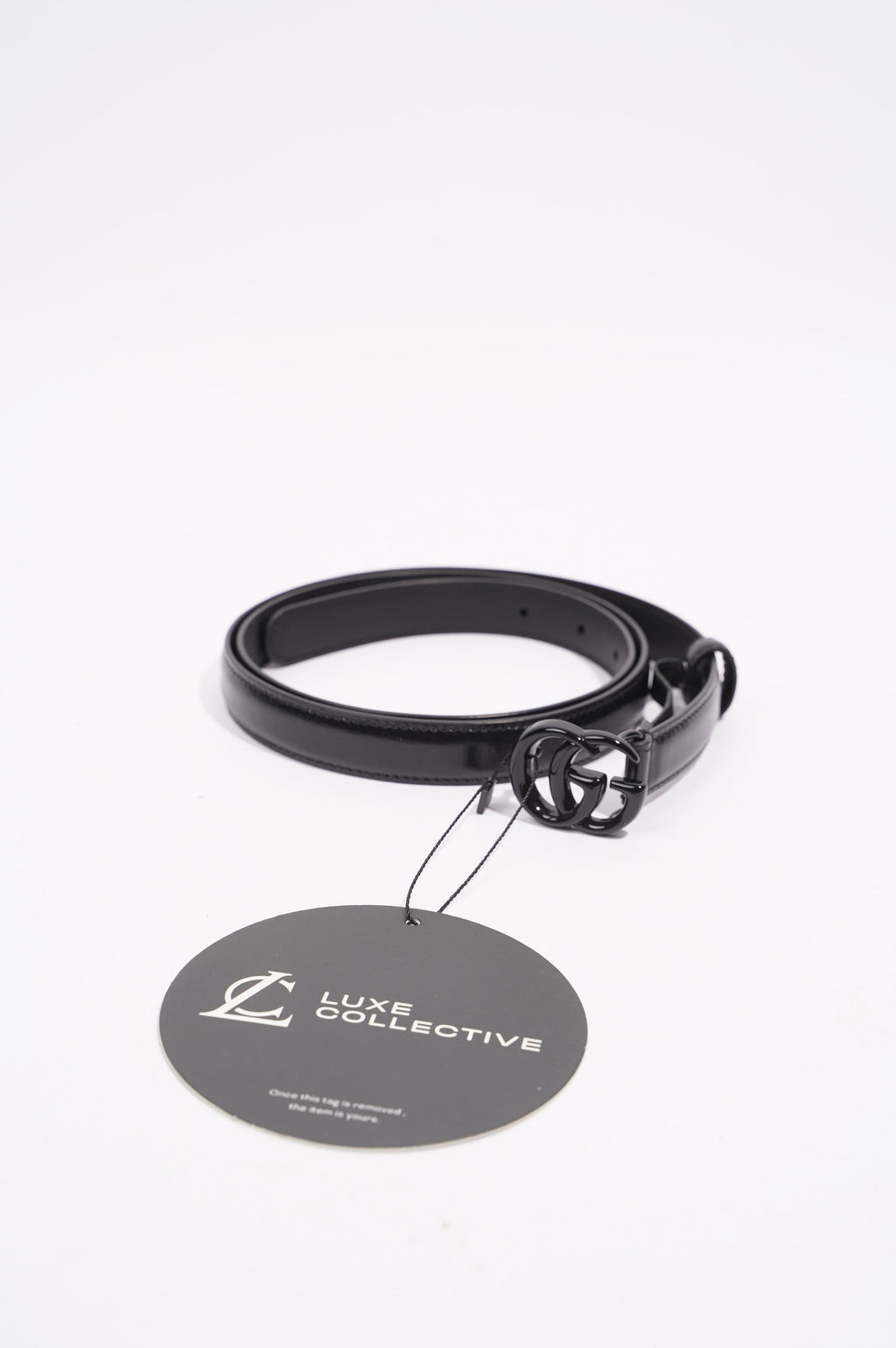 Gucci Womens Marmont Skinny Belt Black 95cm - 38"