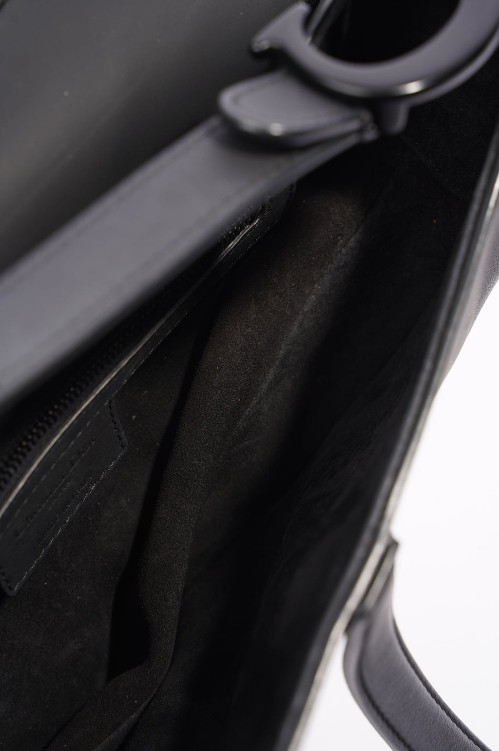 Christian Dior Saddle Bag Black Leather