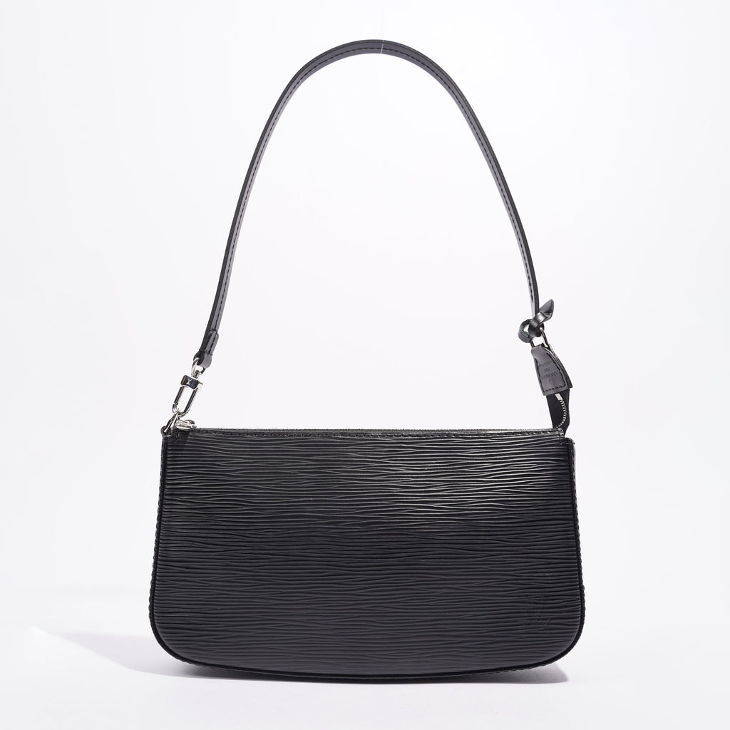 Louis Vuitton Womens Pochette Accessoires Black Epi Leather