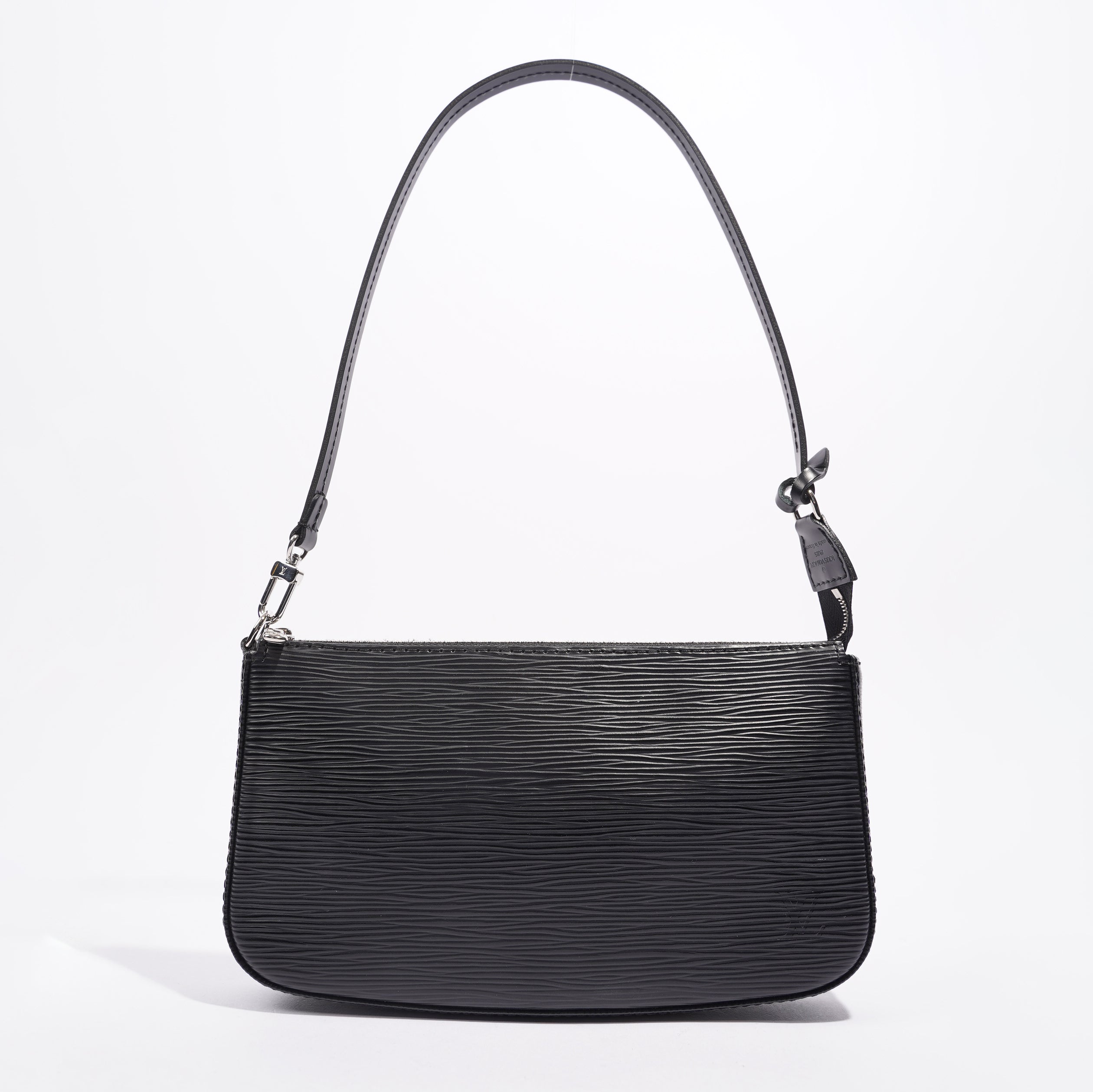 Louis Vuitton Womens Pochette Accessoires Black Epi Leather