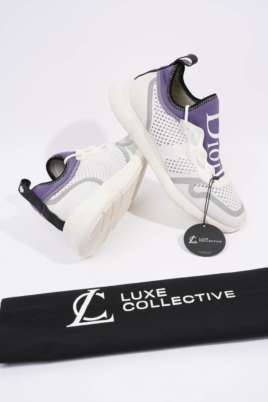 Christian Dior Mens B21 White / Purple EU 42 / UK 8