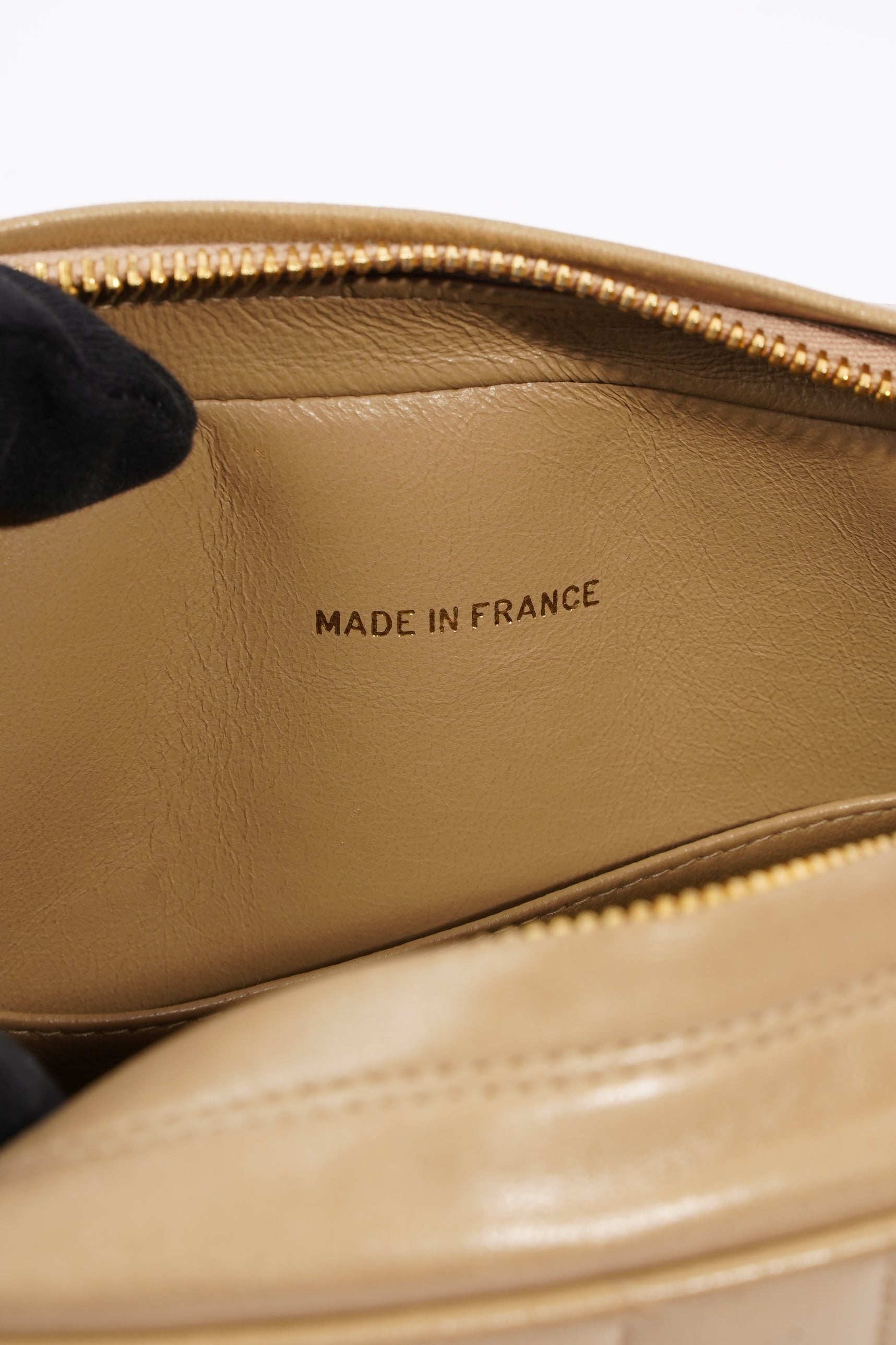 Chanel Vertical Quilted Bag Brown Lambskin Leather