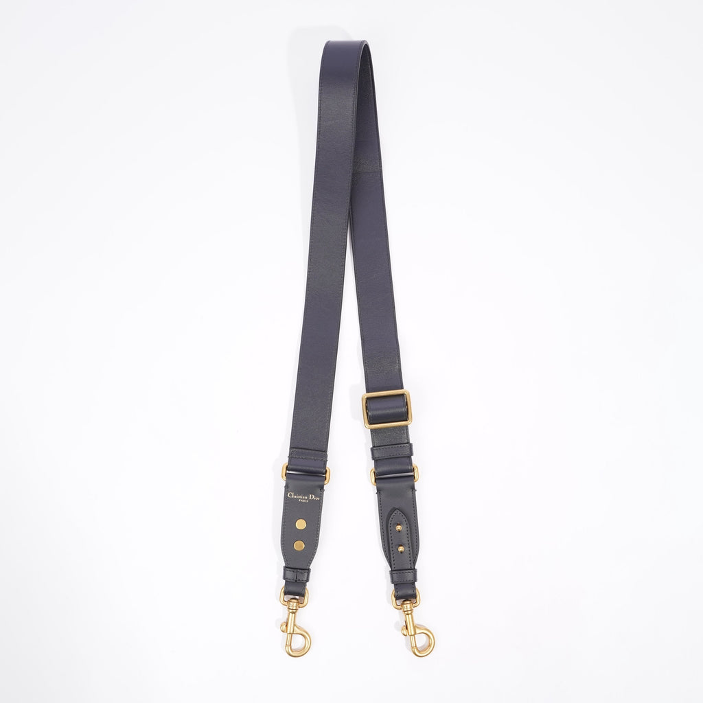 Christian Dior Womens Strap Navy Leather 97cm
