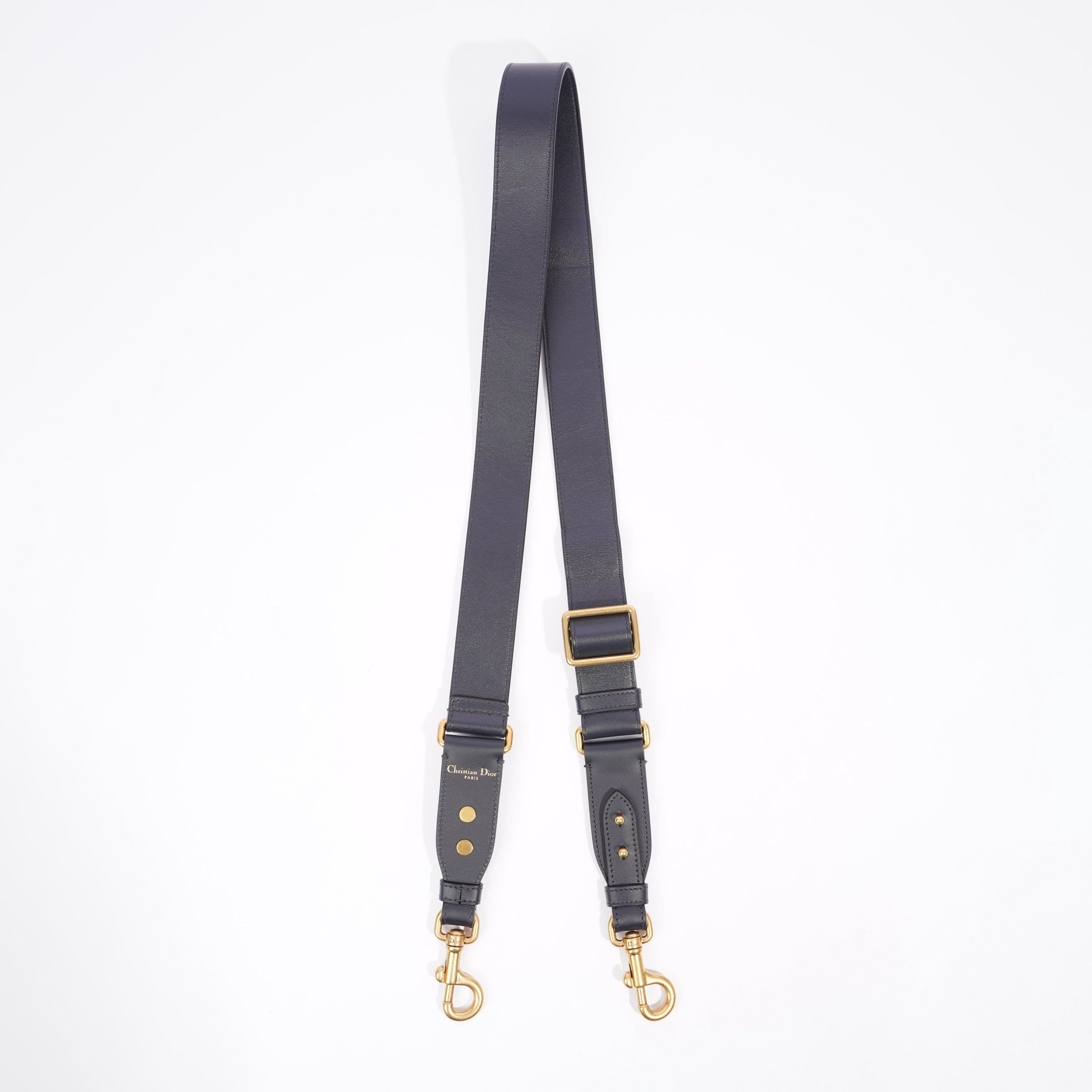 Christian Dior Womens Strap Navy Leather 97cm