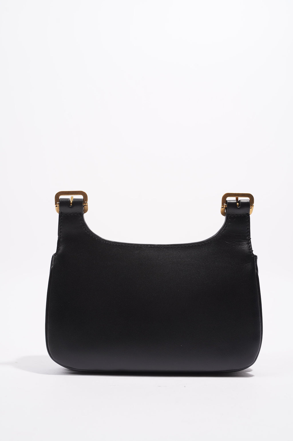 Saint Laurent Womens Charlie Shoulder Bag Black Leather Small