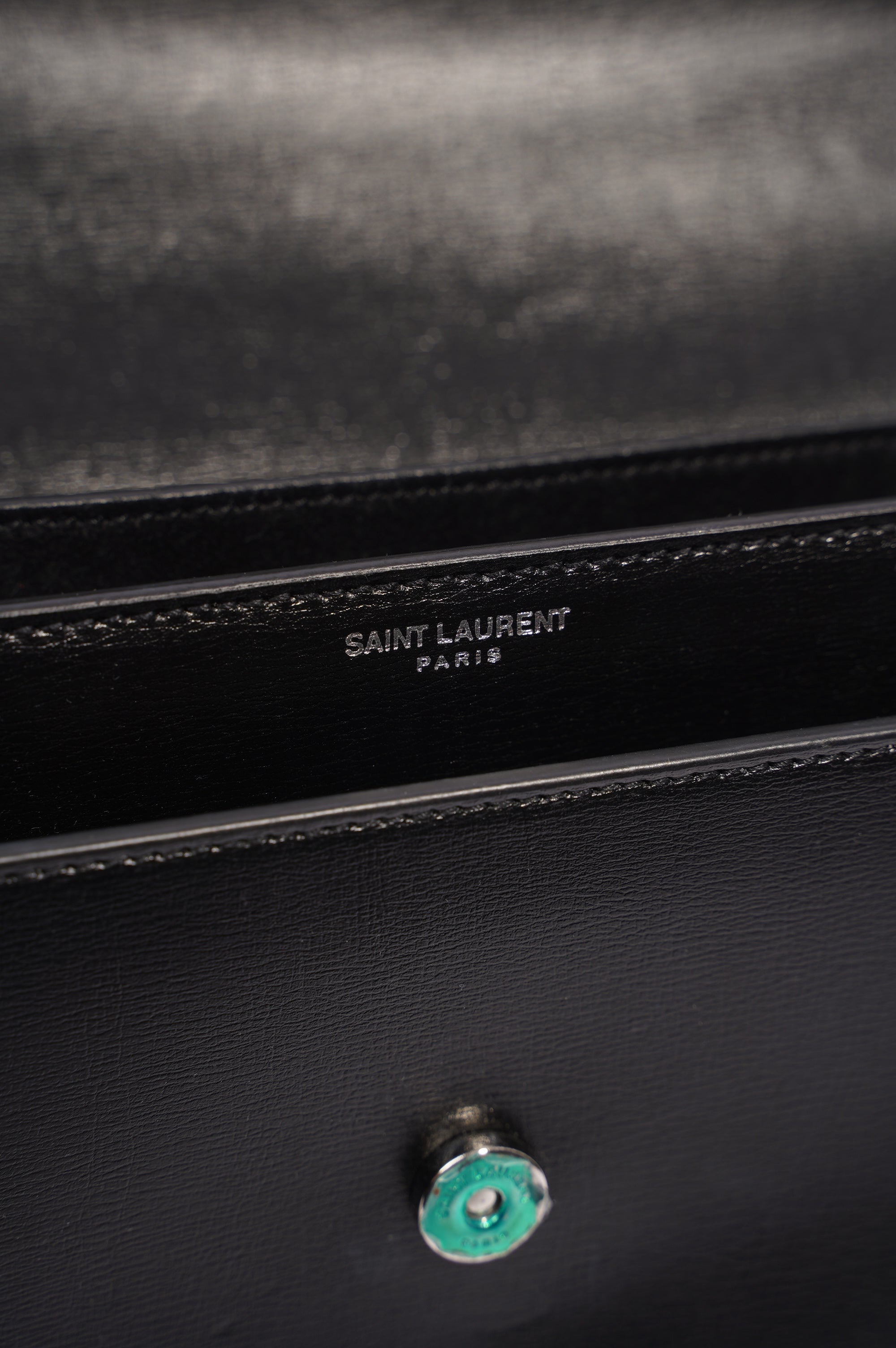 Saint Laurent Womens Sunset Chain Bag Black Medium