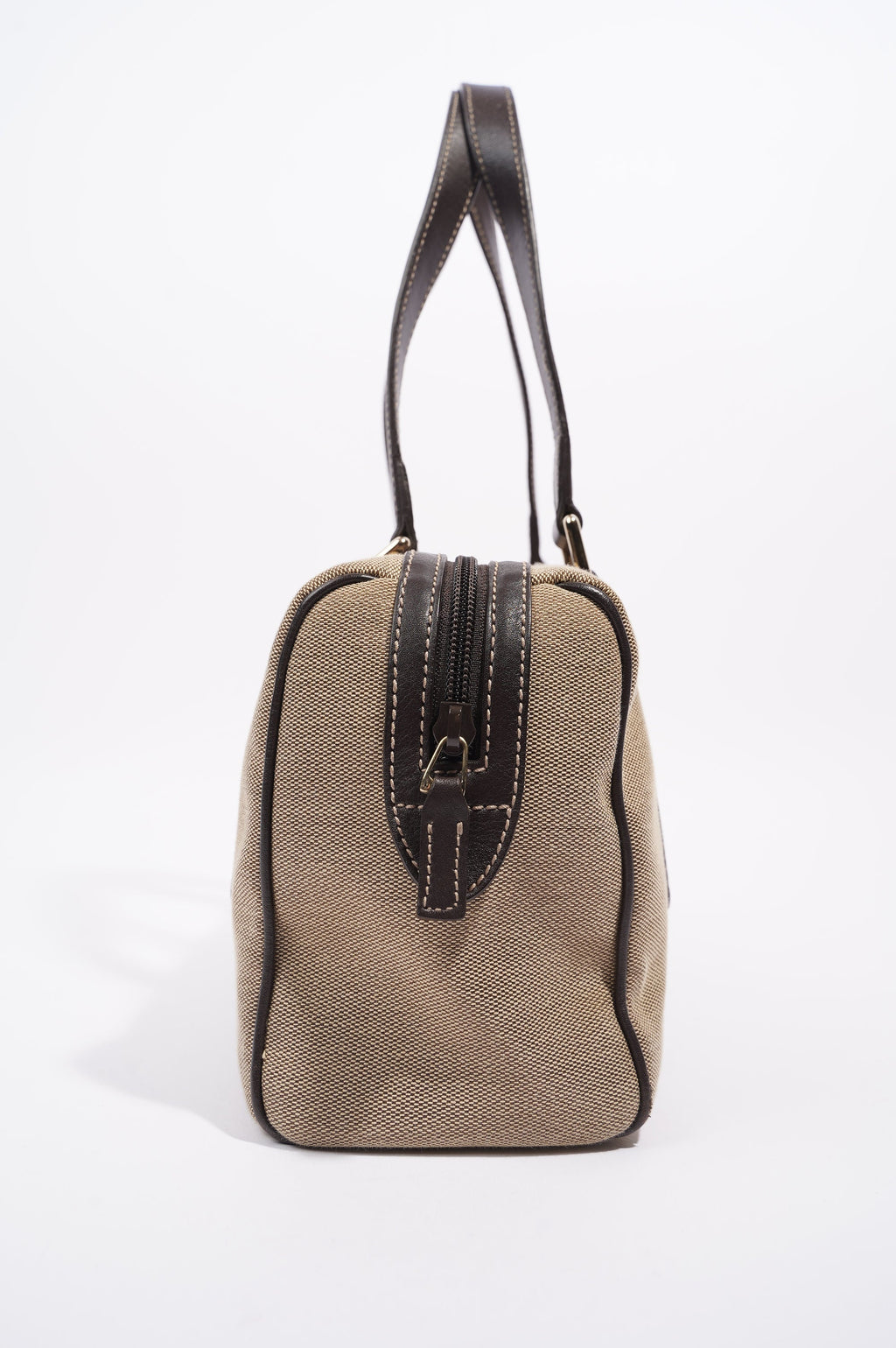 Gucci Canvas Boston Bag Beige / Brown