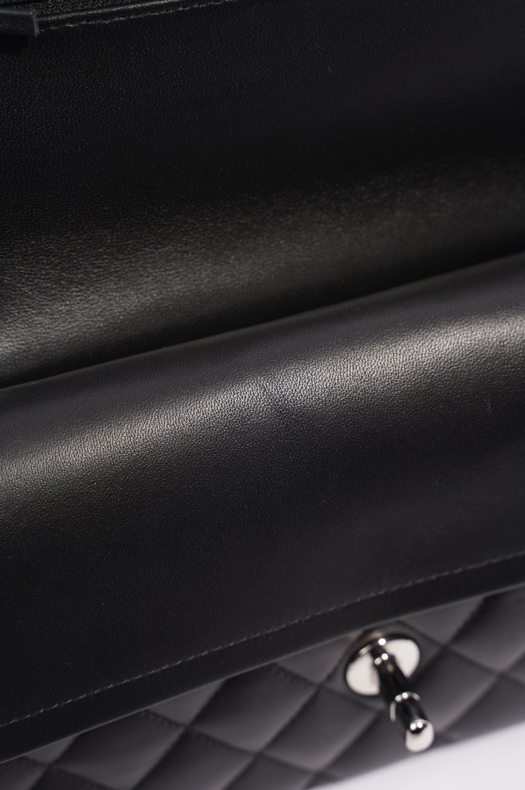 Chanel Lambskin Classic Double Flap Black Leather Small