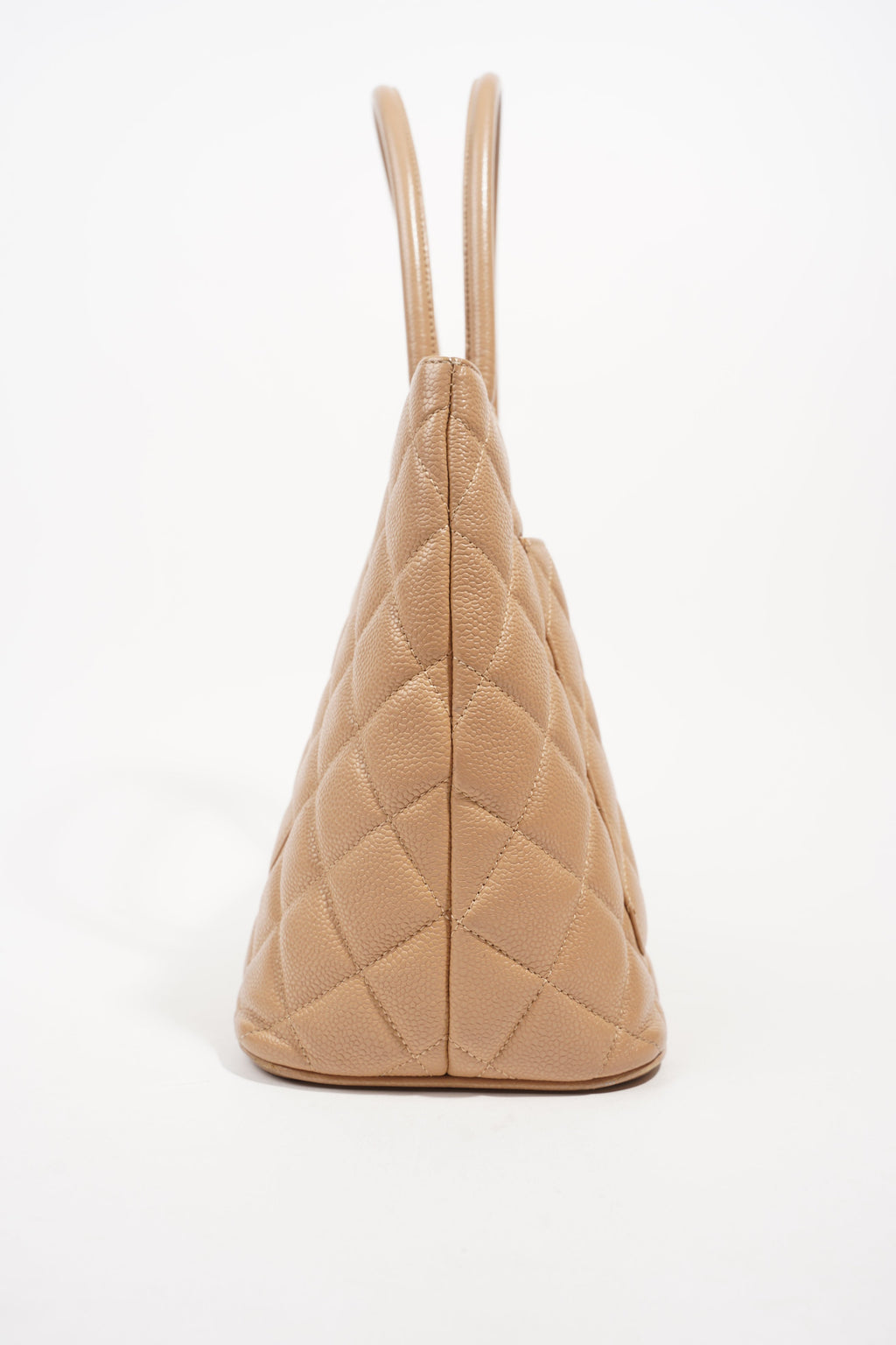 Chanel Womens Medallion Tote Beige