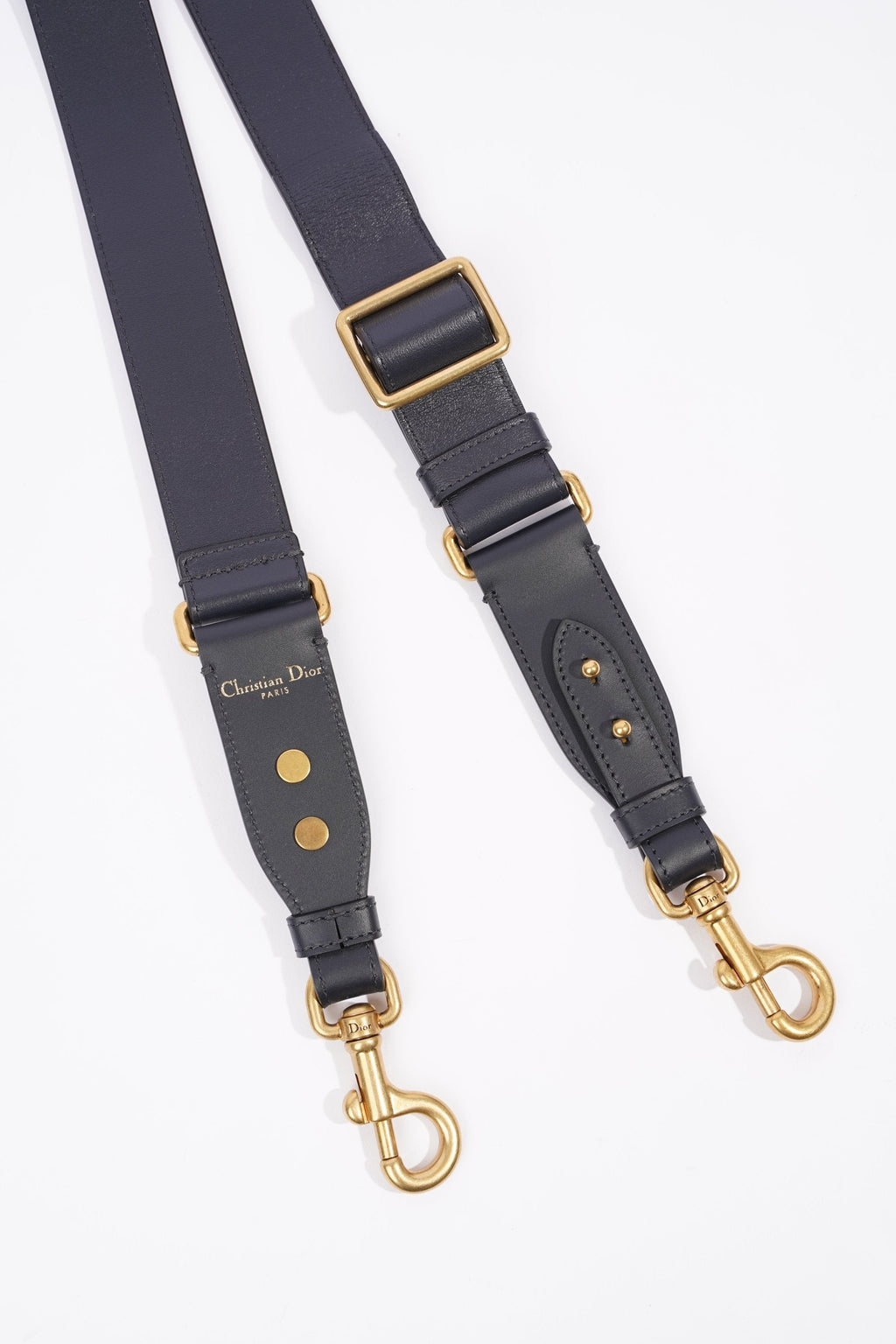 Christian Dior Womens Strap Navy Leather 97cm