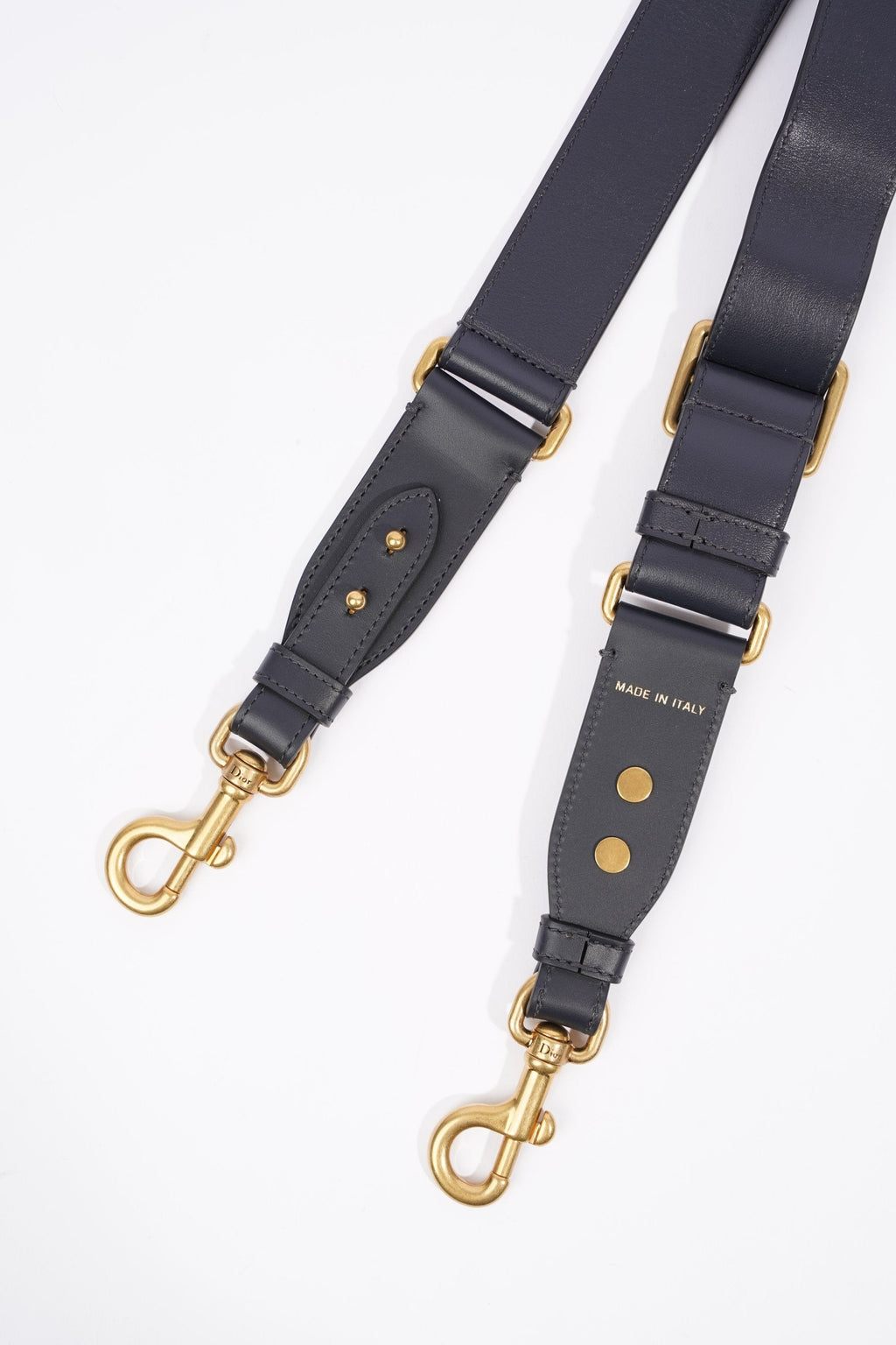 Christian Dior Womens Strap Navy Leather 97cm