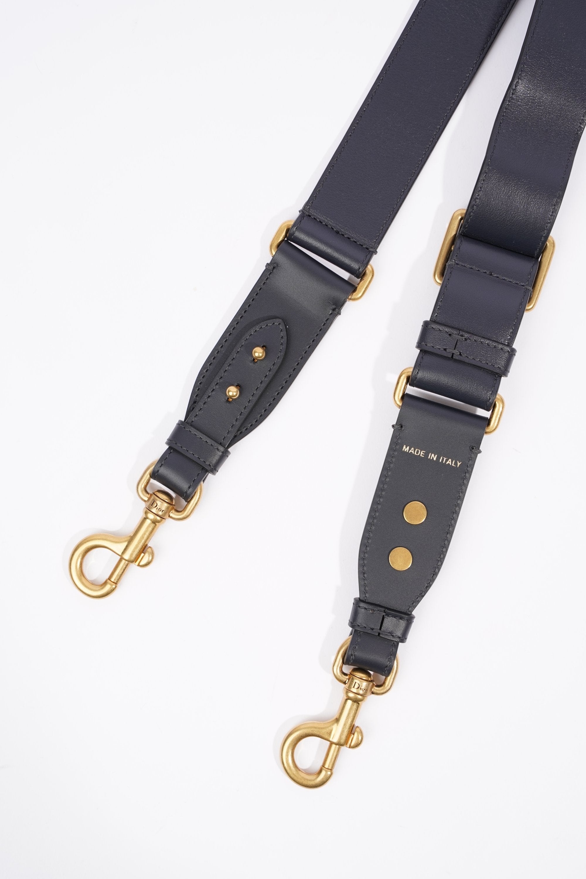 Christian Dior Womens Strap Navy Leather 97cm