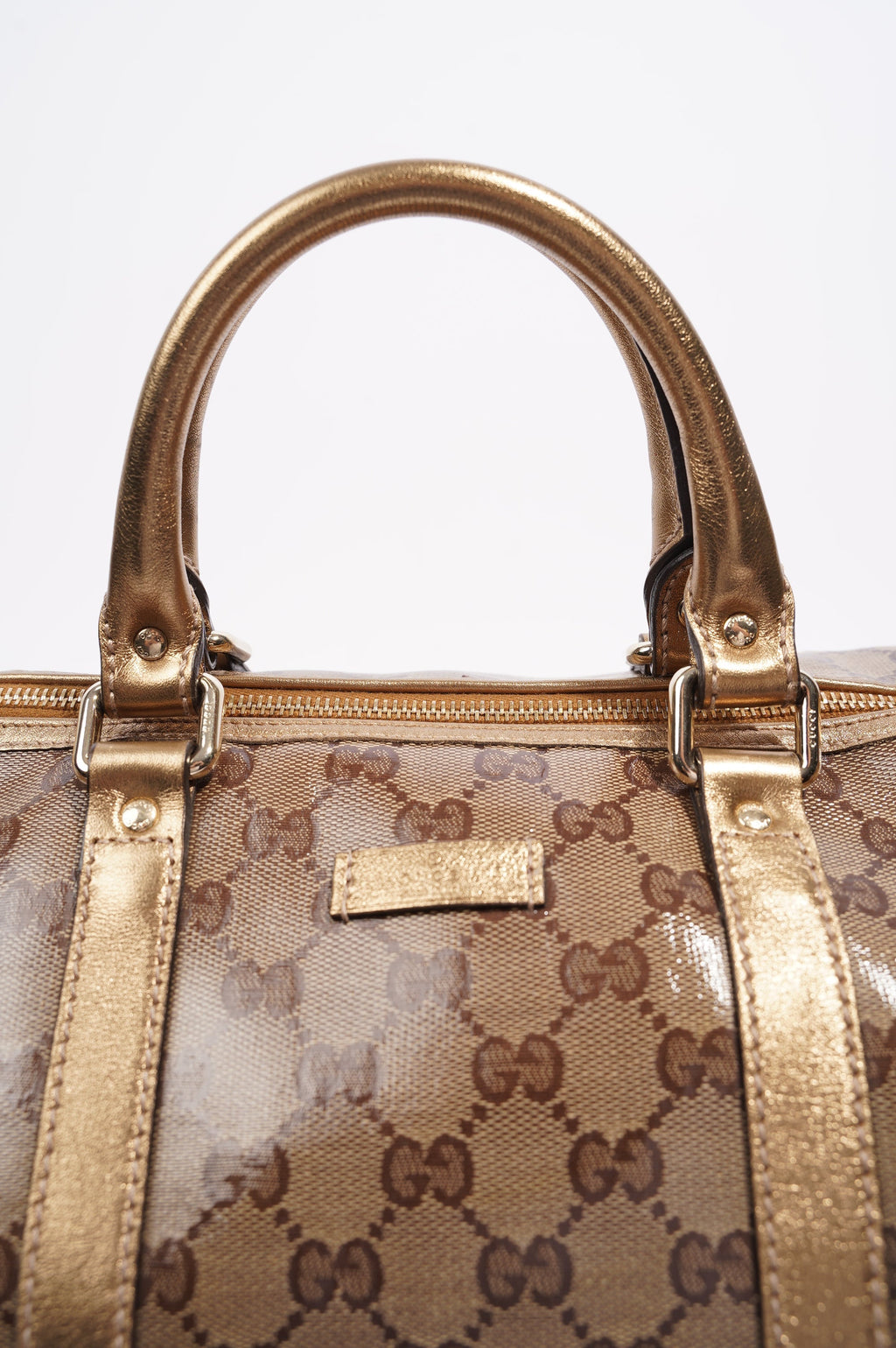 Gucci Womens Boston Bag Medium Coated Monogram
