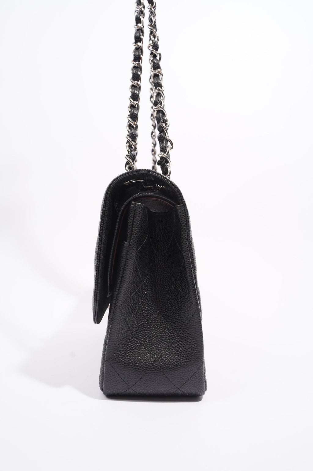 Chanel Womens Classic Flap Black Caviar Large
