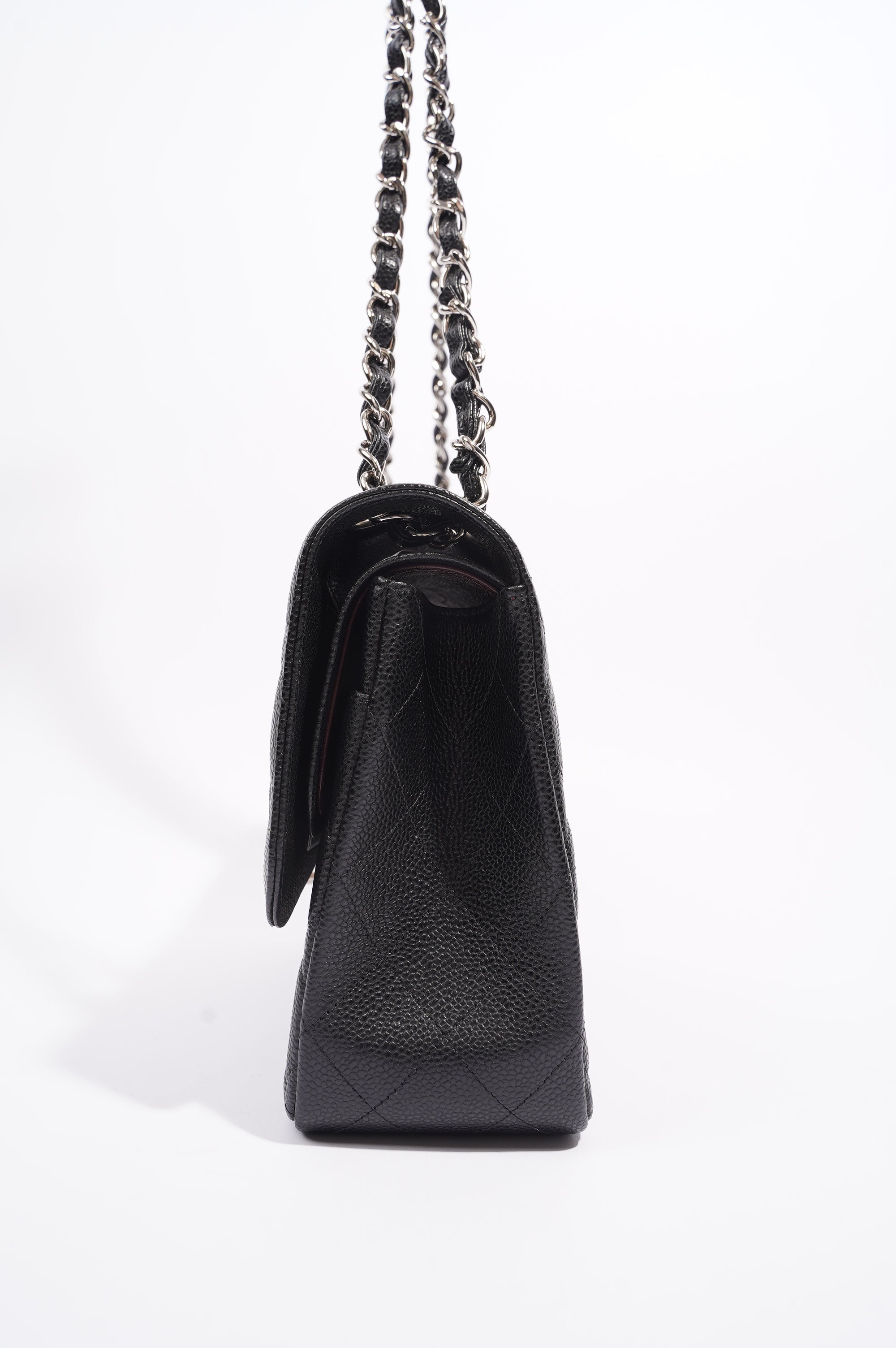 Chanel Womens Classic Flap Black Caviar Large