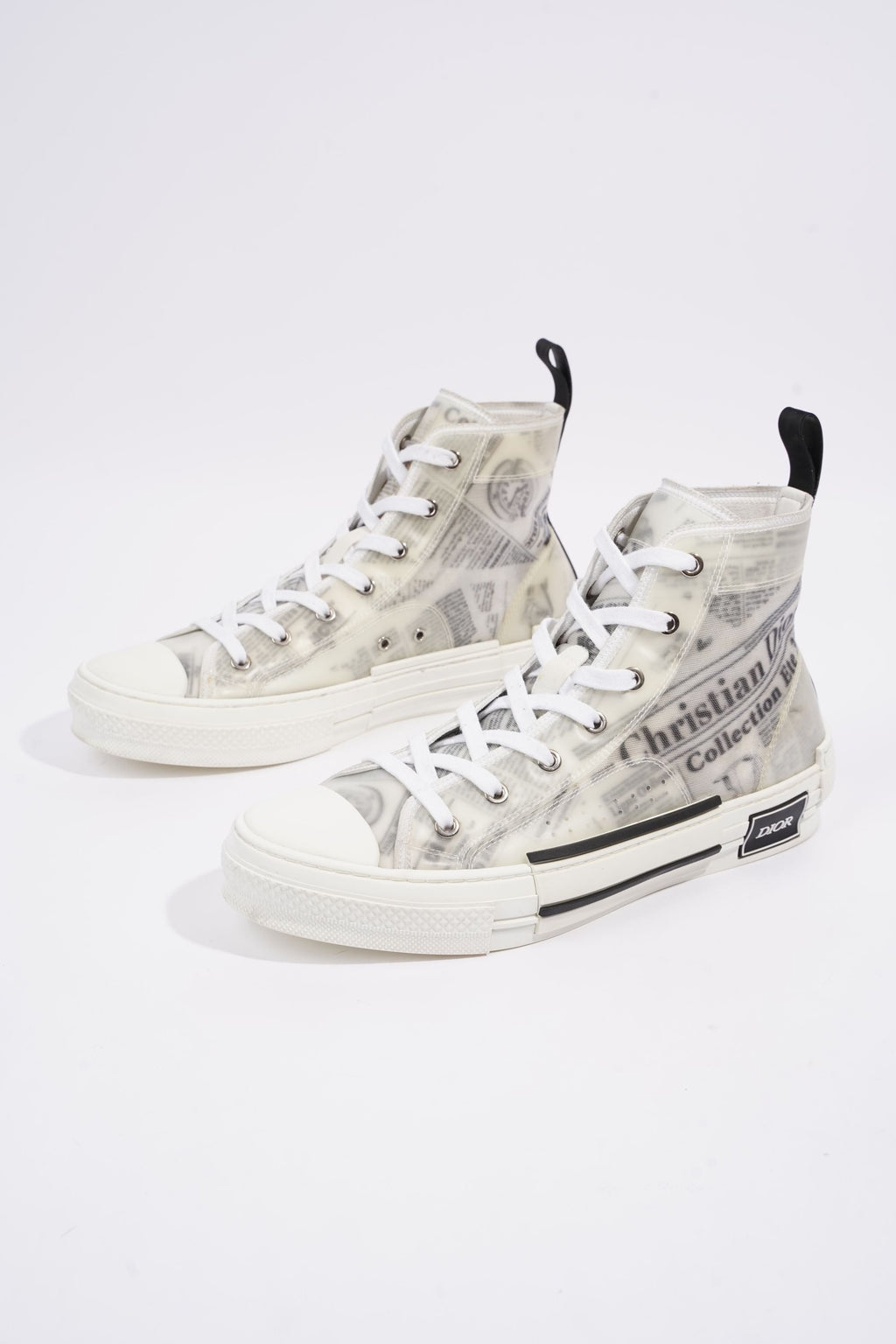 Christian Dior Men B23 White / Black Paper Print EU 41.5 / UK 7.5