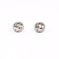 Gucci Womens Interlocking G Earrings Silver