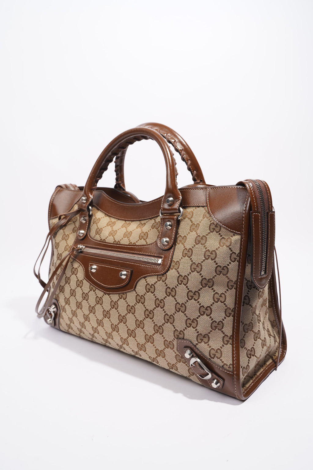 Gucci X Balenciaga Hacker Project GG Neo Classic Bag Brown Medium