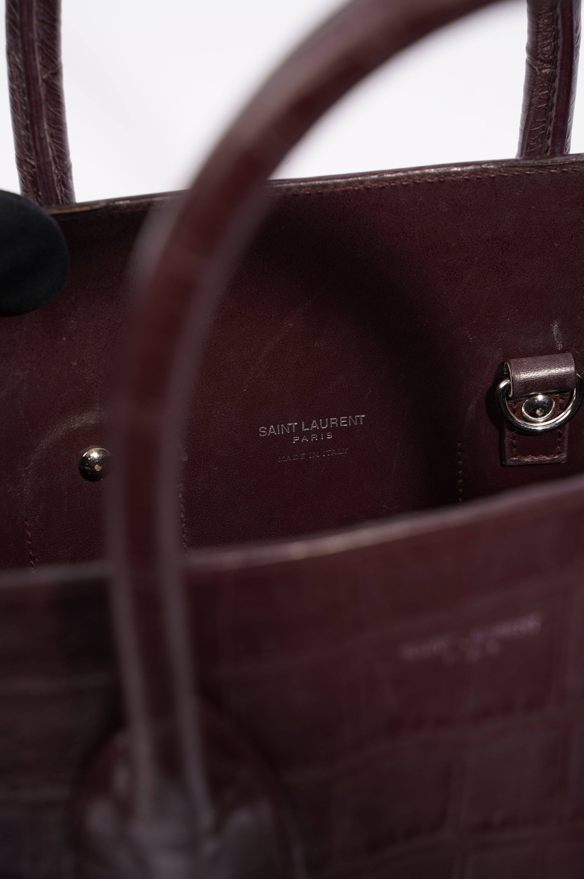 Saint Laurent Womens Sac De Jour Oxblood Small