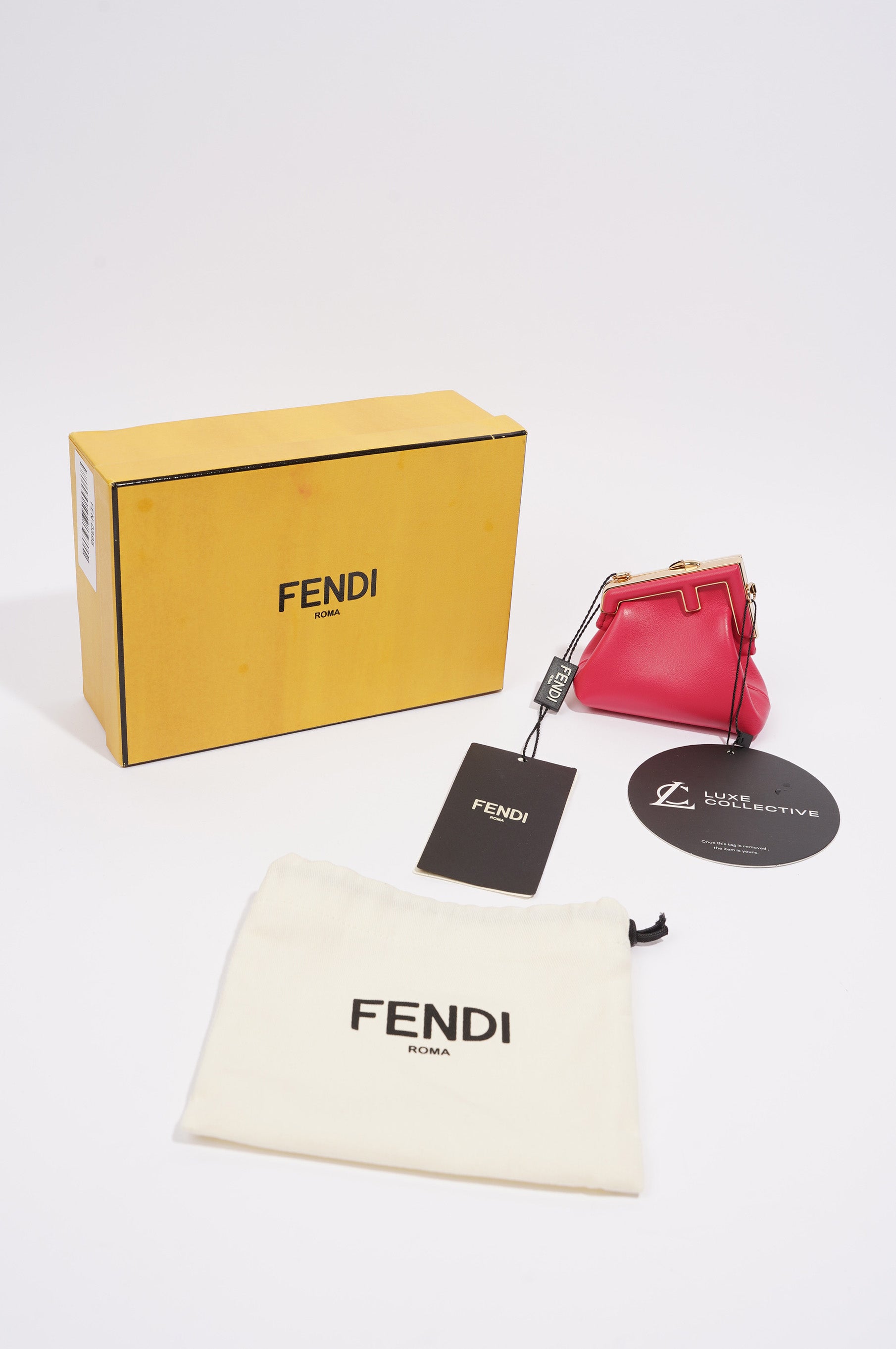 Fendi Fendi First Charm Pink Leather Nano